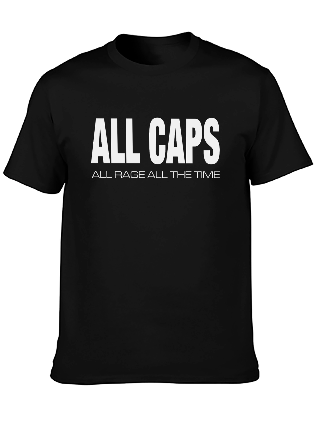 All Caps All Rage T-Shirt - Black