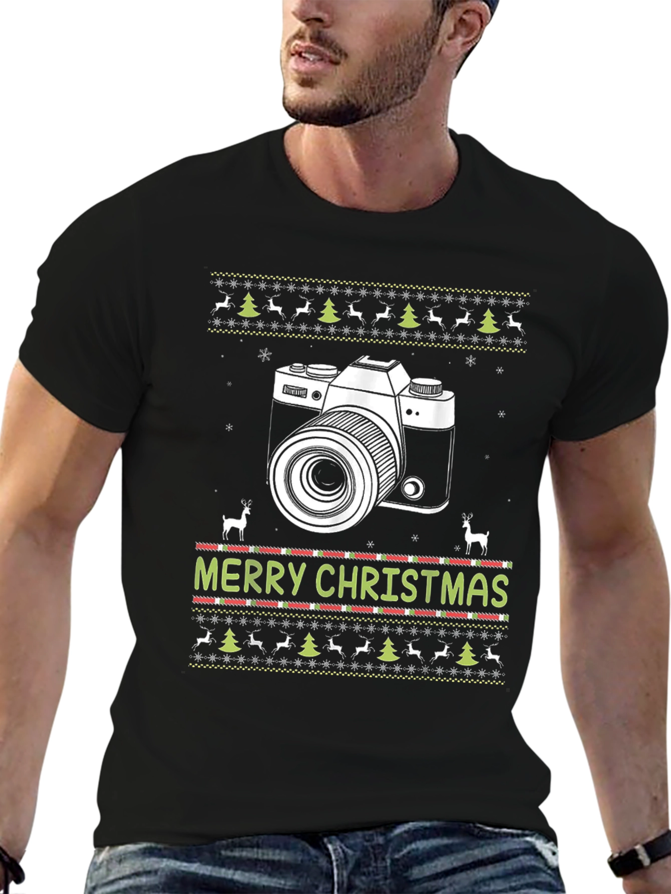 Photographer Christmas Ugly Sweater T-Shirt