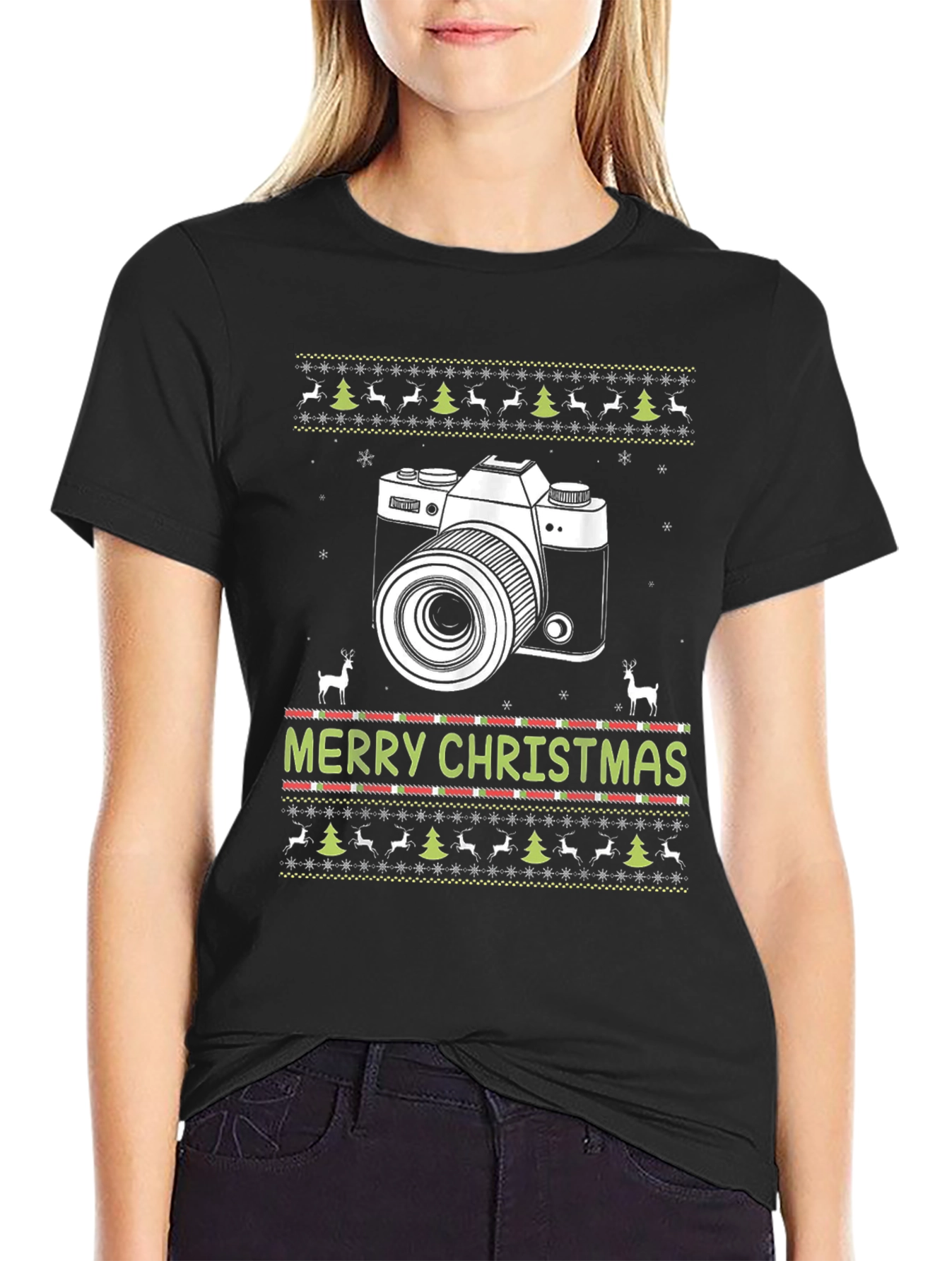 Photographer Christmas Ugly Sweater T-Shirt