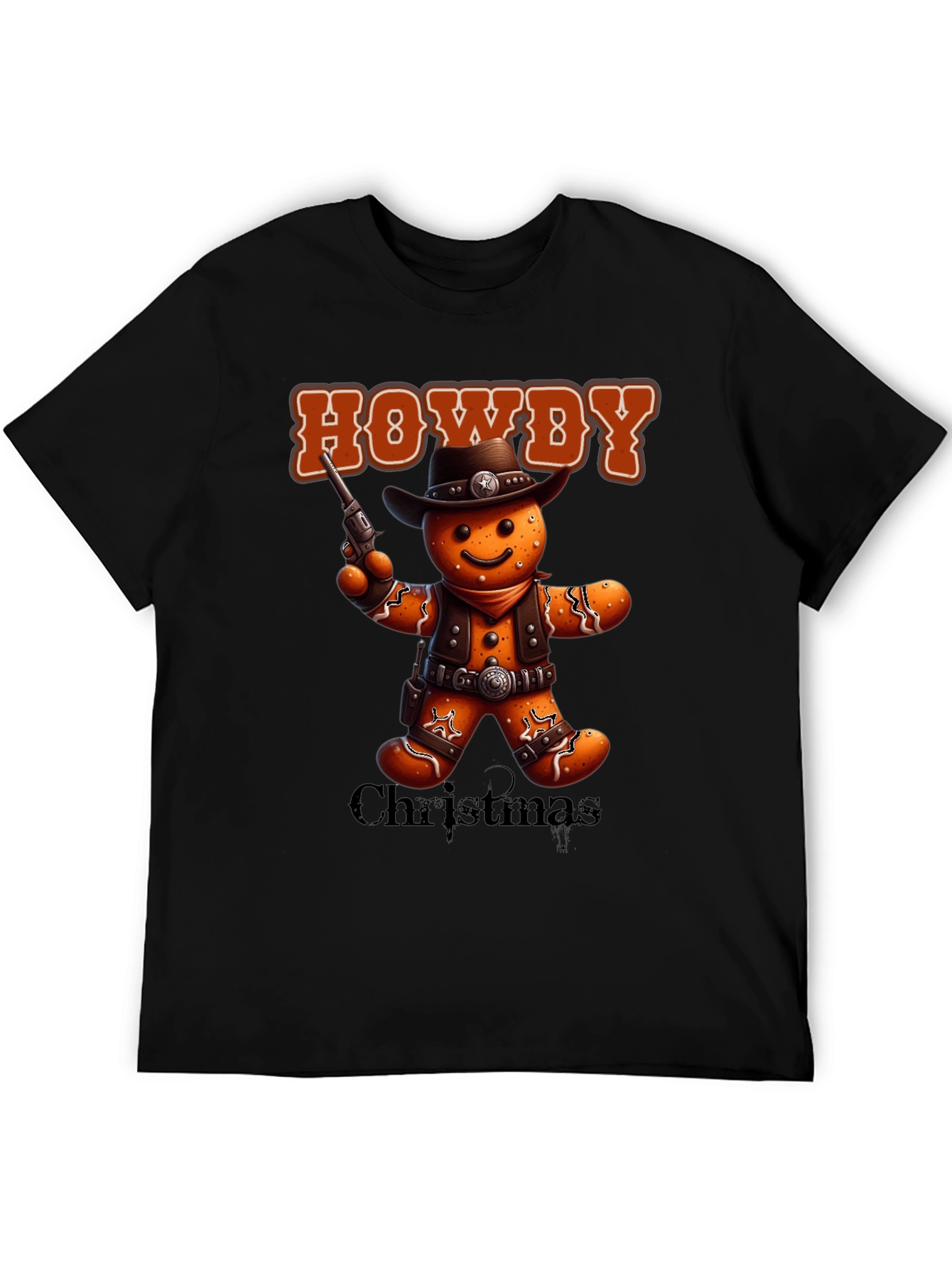 Howdy Christmas Gingerbread Cowboy T-Shirt
