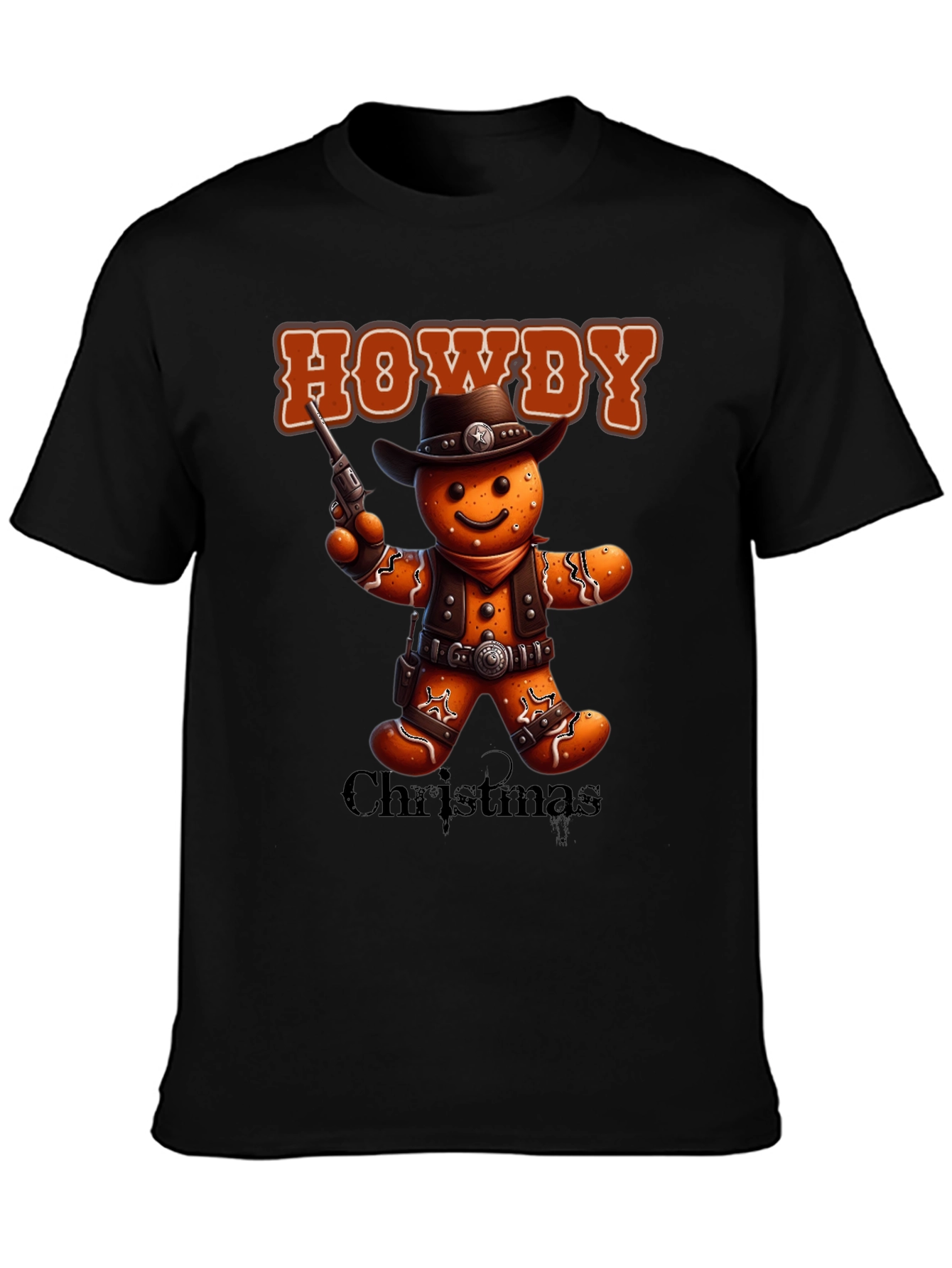Howdy Christmas Gingerbread Cowboy T-Shirt
