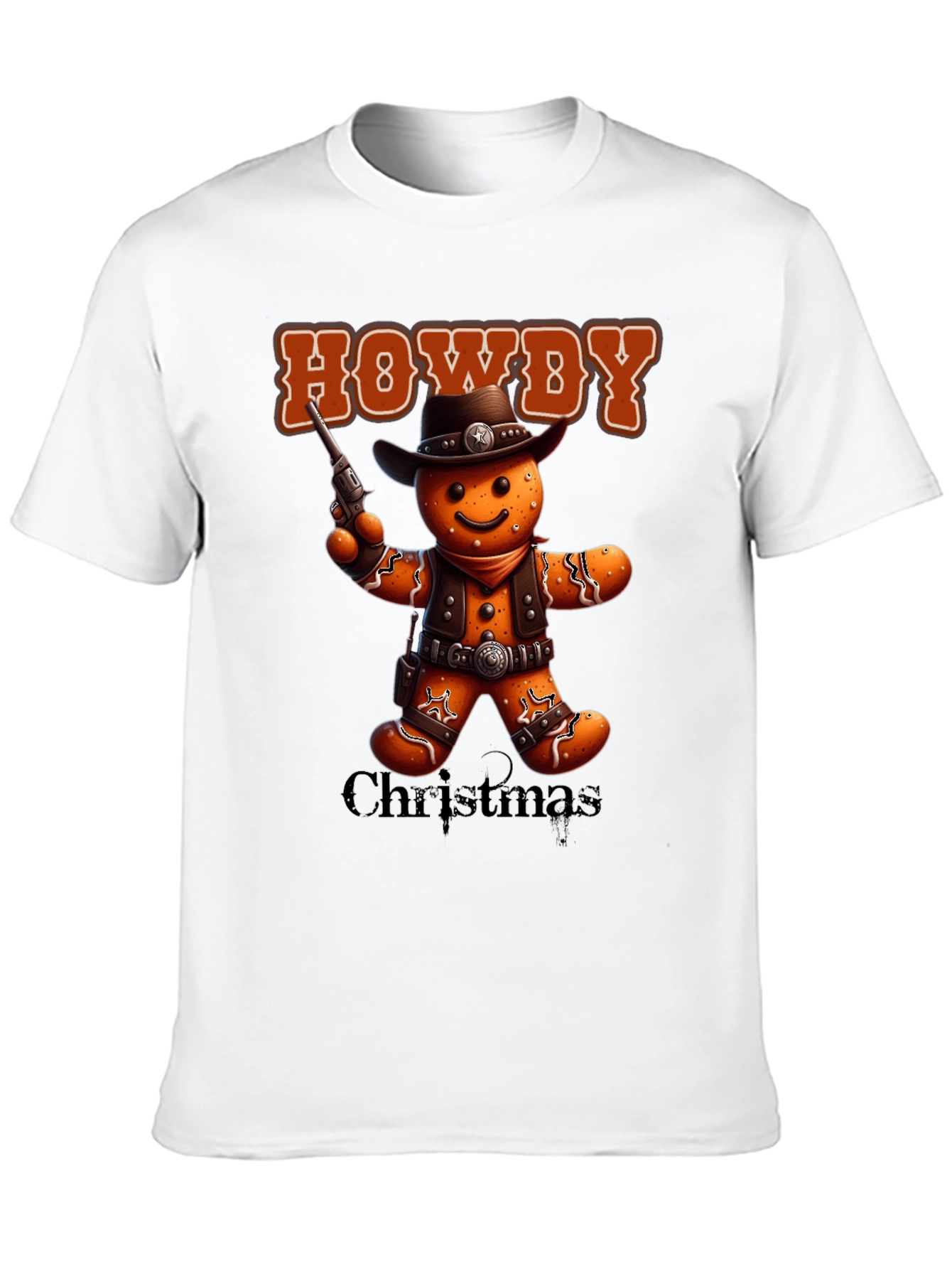 Howdy Christmas Gingerbread Cowboy T-Shirt