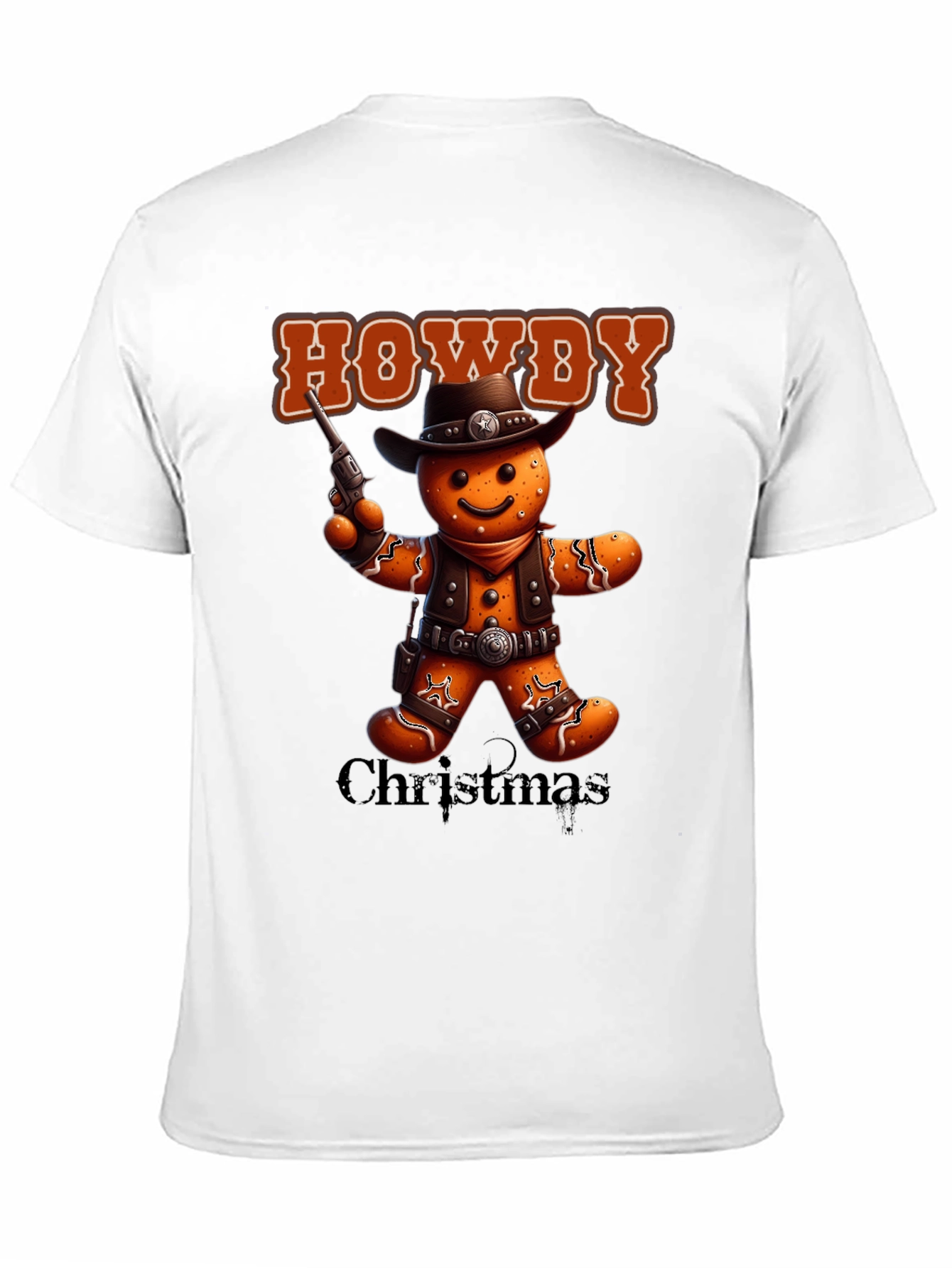Howdy Christmas Gingerbread Cowboy T-Shirt