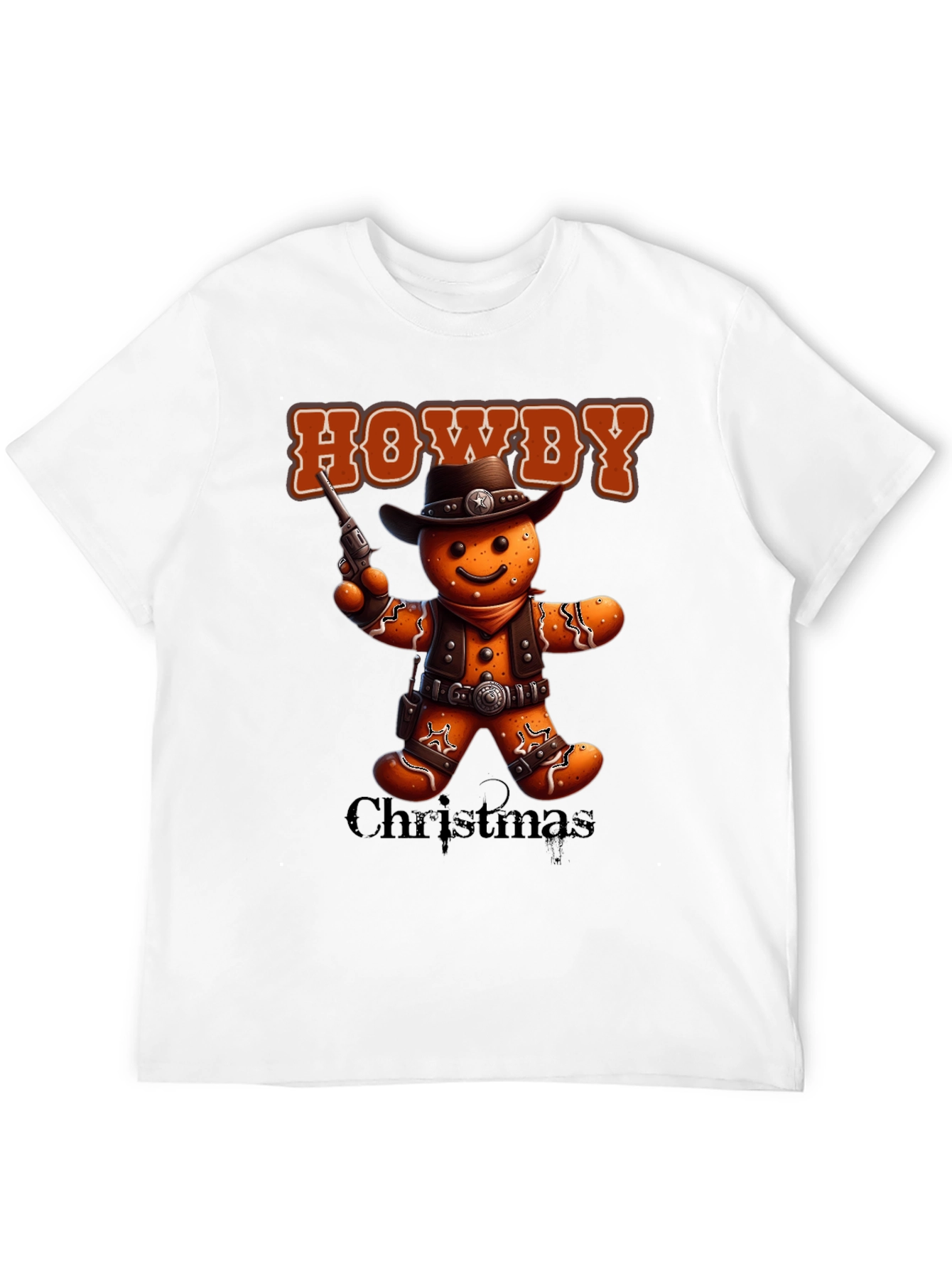Howdy Christmas Gingerbread Cowboy T-Shirt