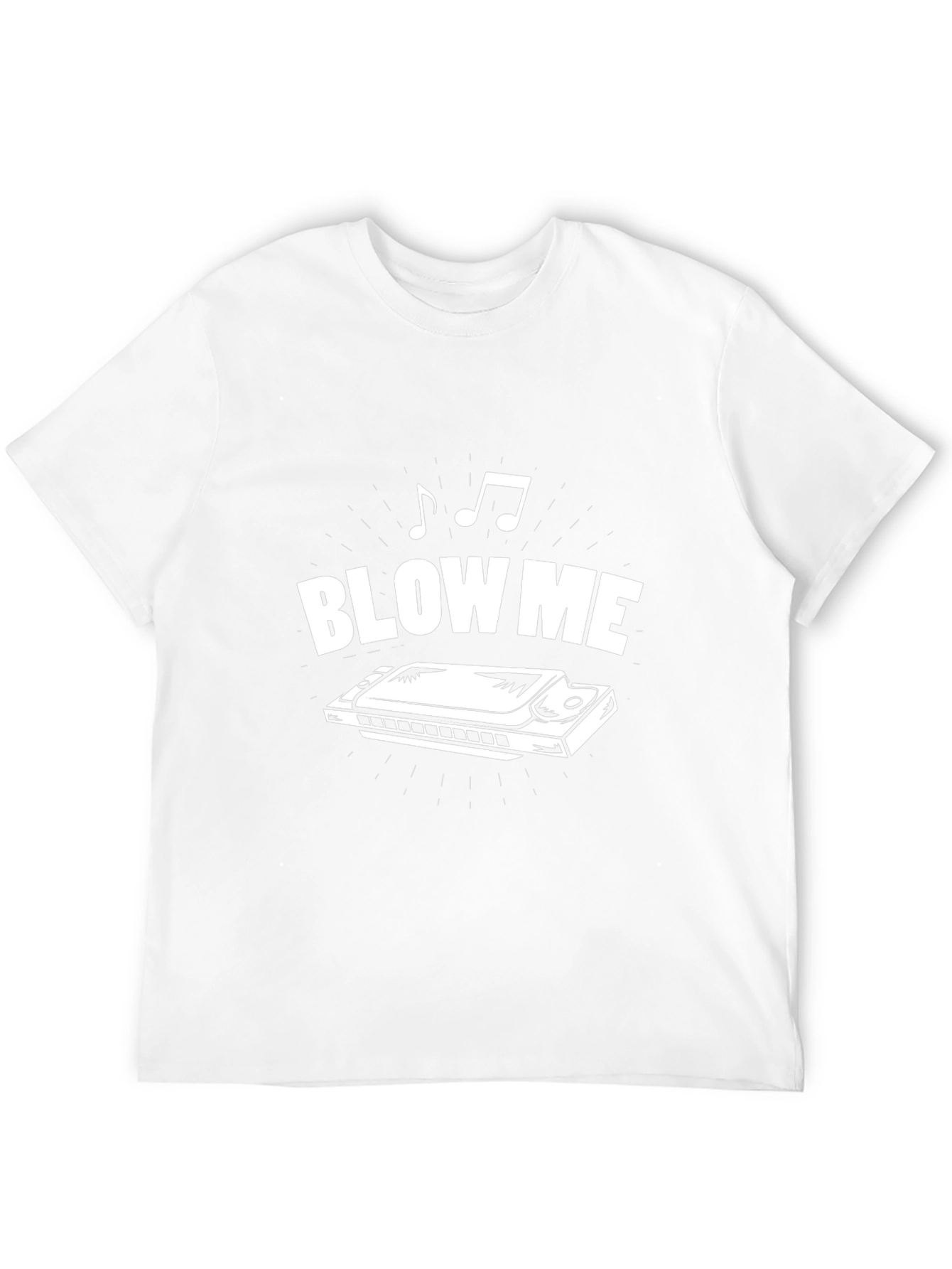 Blow Me Harmonica Graphic Tee - Black