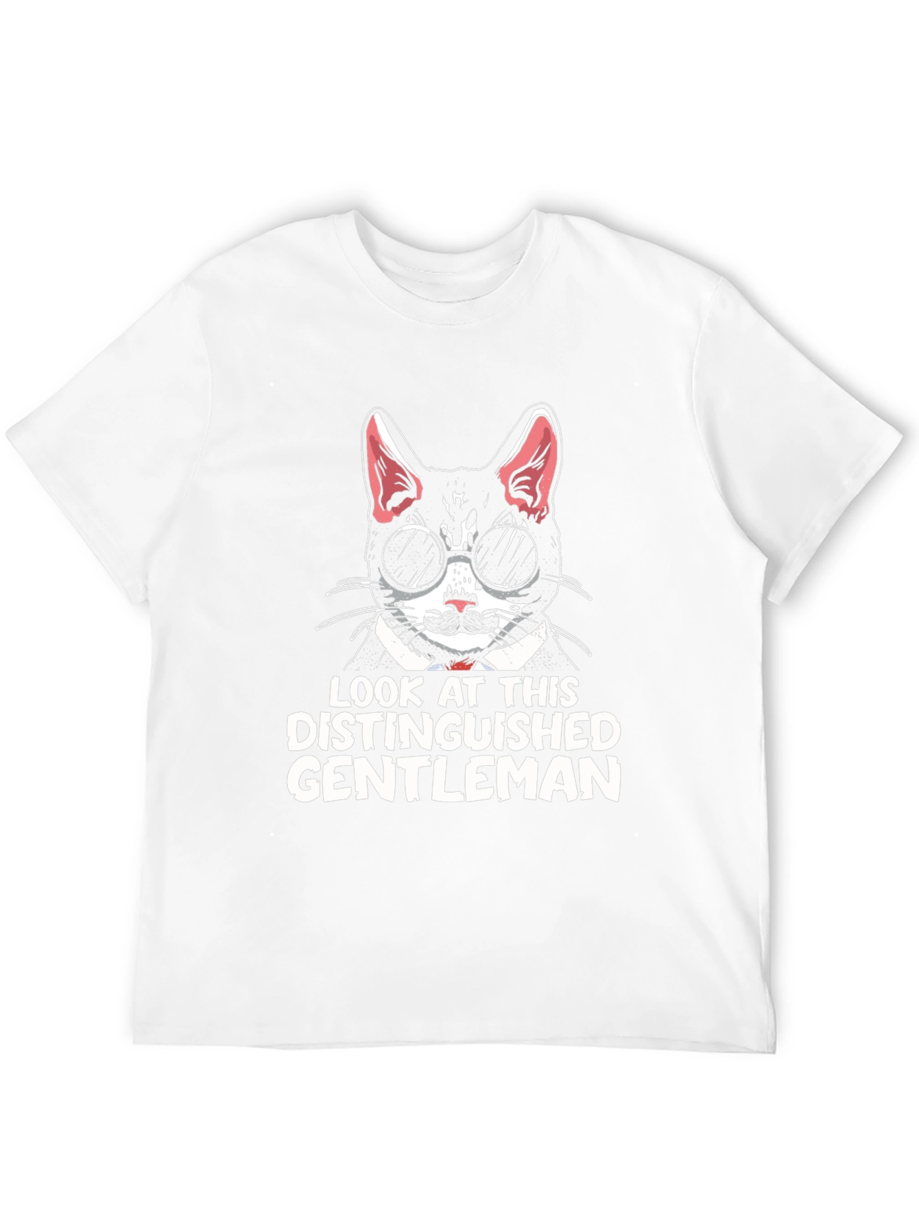 Distinguished Gentleman Cat Graphic T-Shirt
