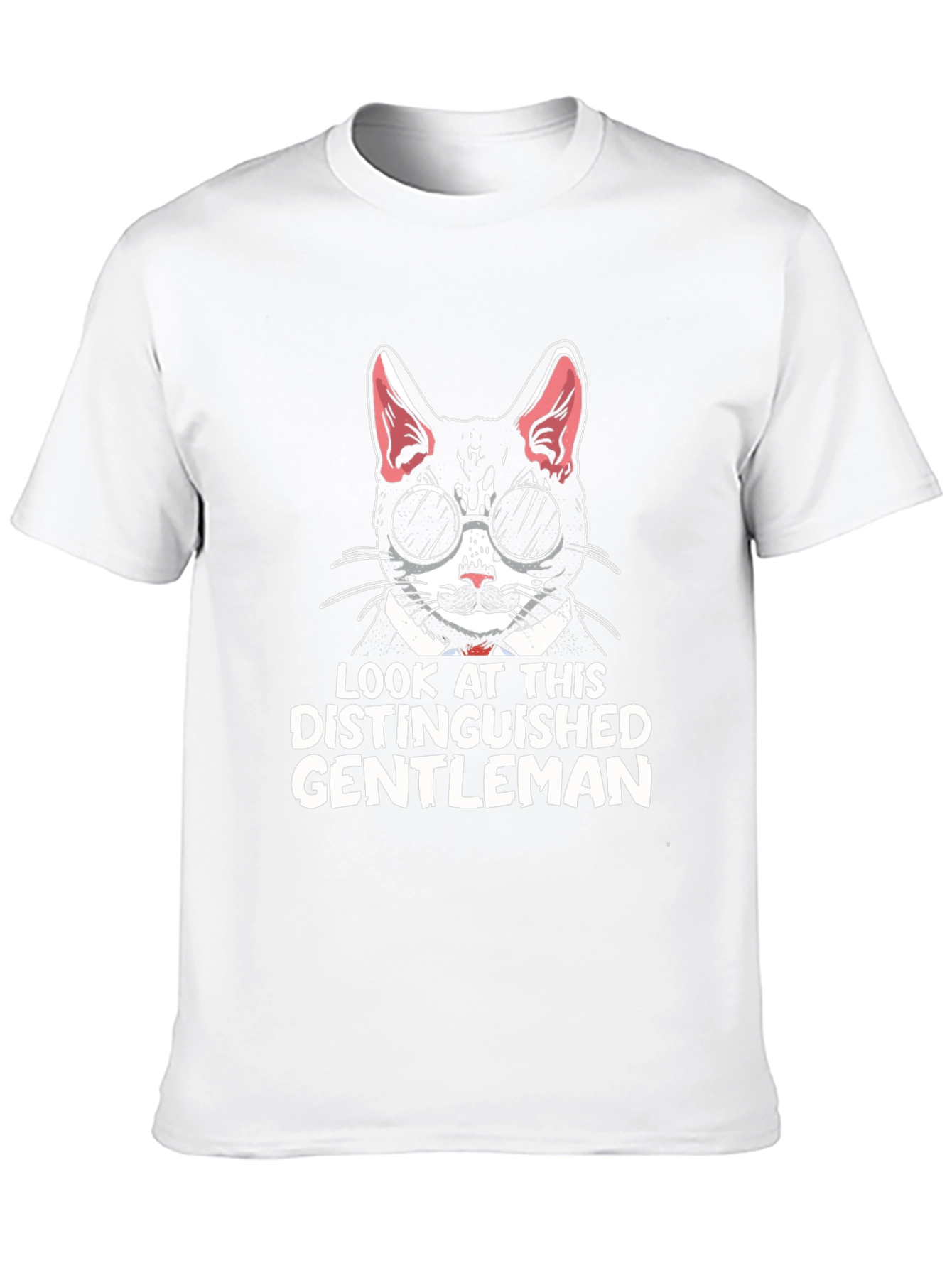 Distinguished Gentleman Cat Graphic T-Shirt