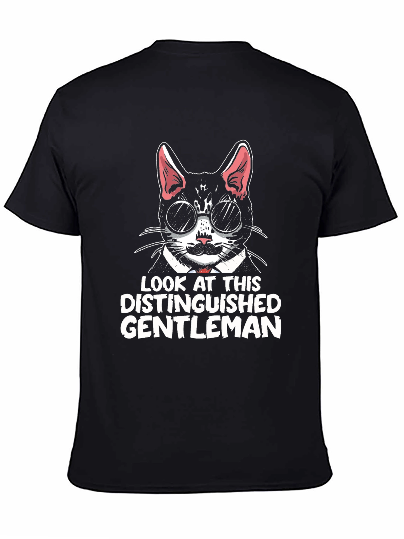 Distinguished Gentleman Cat Graphic T-Shirt