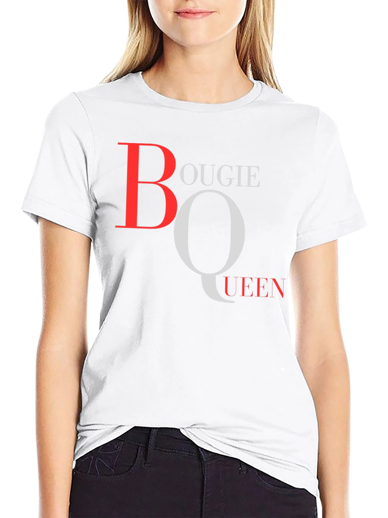 Bougie Queen Graphic T-Shirt - Stylish Crew Neck Tee