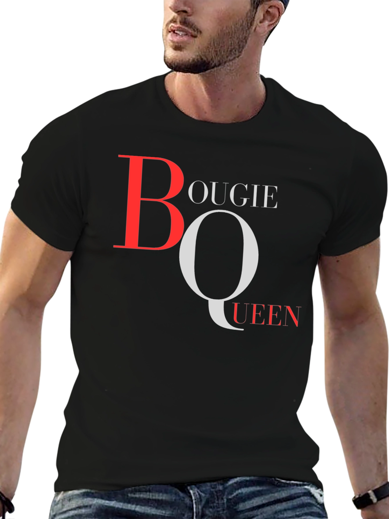 Bougie Queen Graphic T-Shirt - Stylish Crew Neck Tee