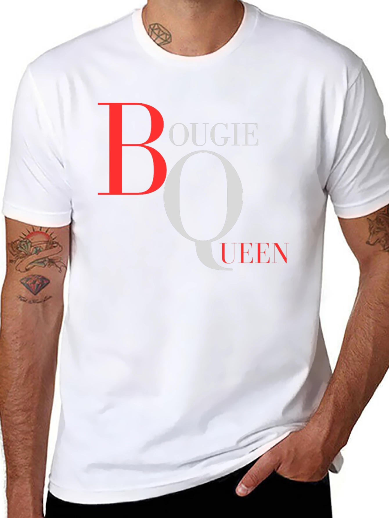 Bougie Queen Graphic T-Shirt - Stylish Crew Neck Tee
