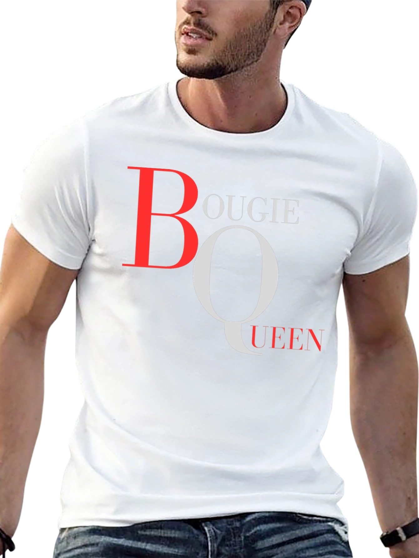 Bougie Queen Graphic T-Shirt - Stylish Crew Neck Tee
