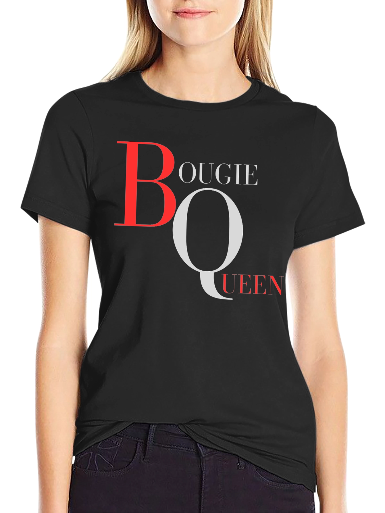 Bougie Queen Graphic T-Shirt - Stylish Crew Neck Tee