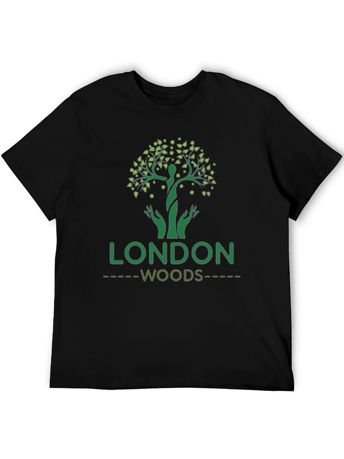 London Woods Tree Graphic Black T-Shirt