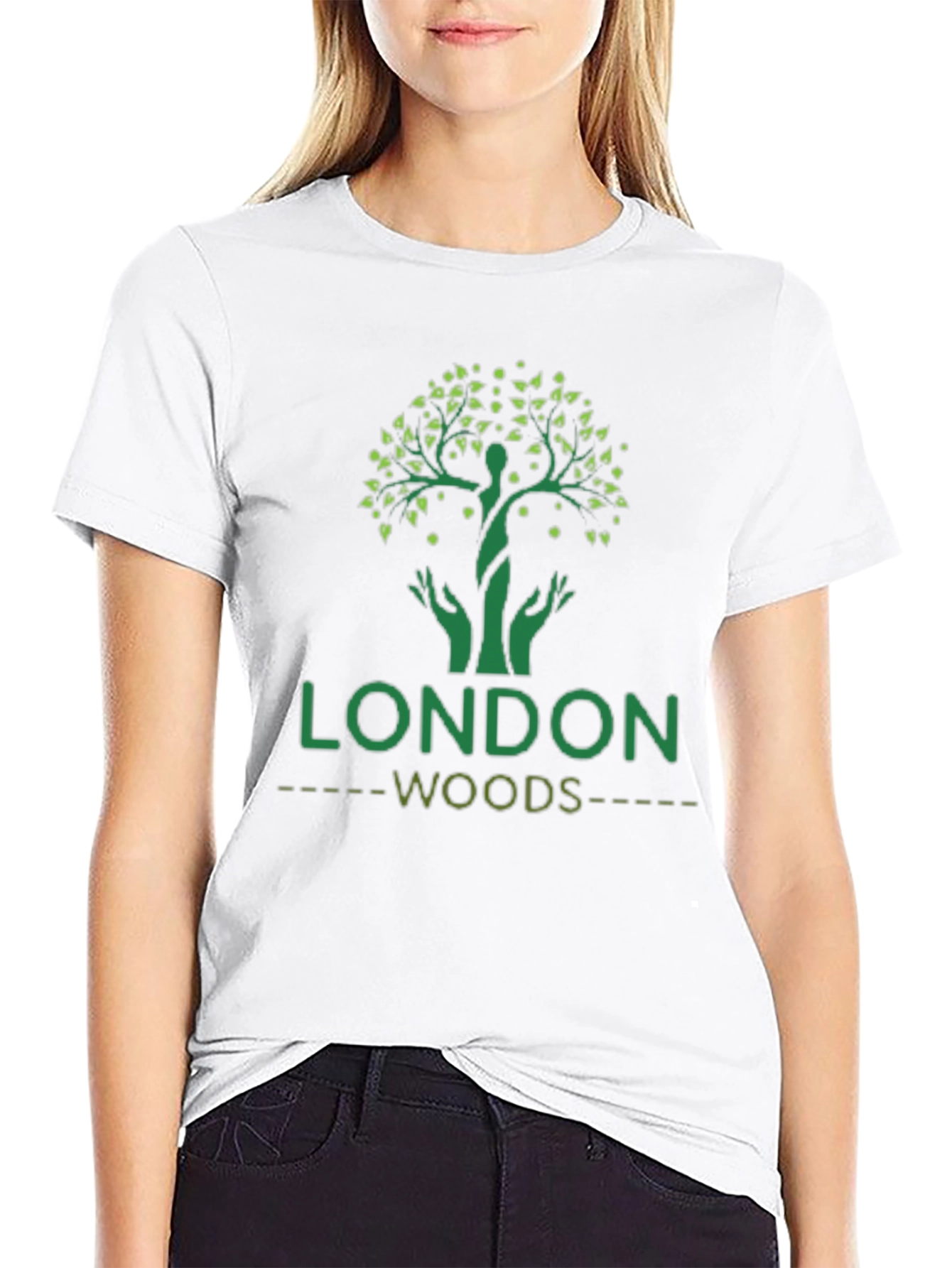 London Woods Tree Graphic Black T-Shirt