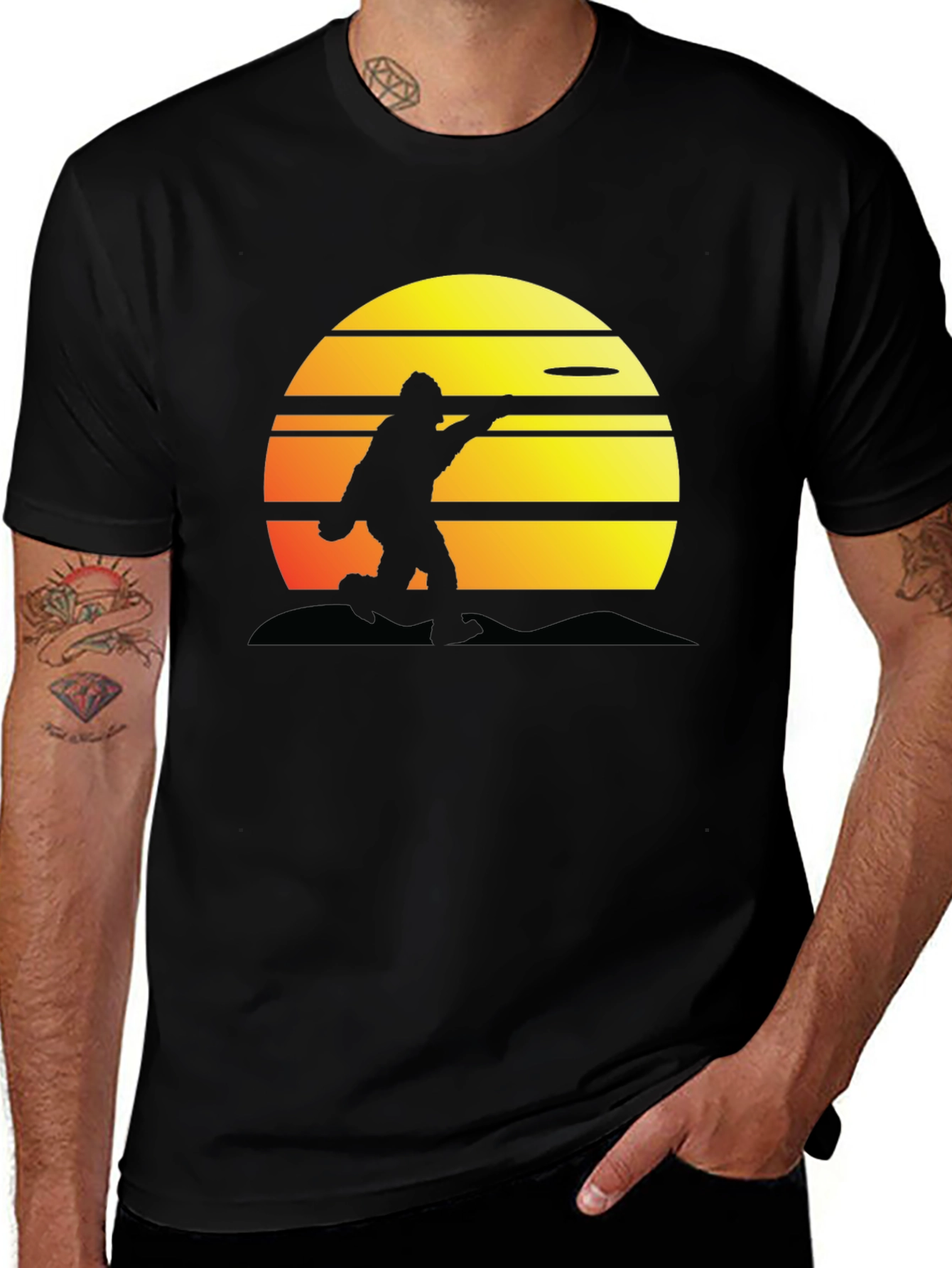 Sasquatch Sunset Frisbee T-Shirt