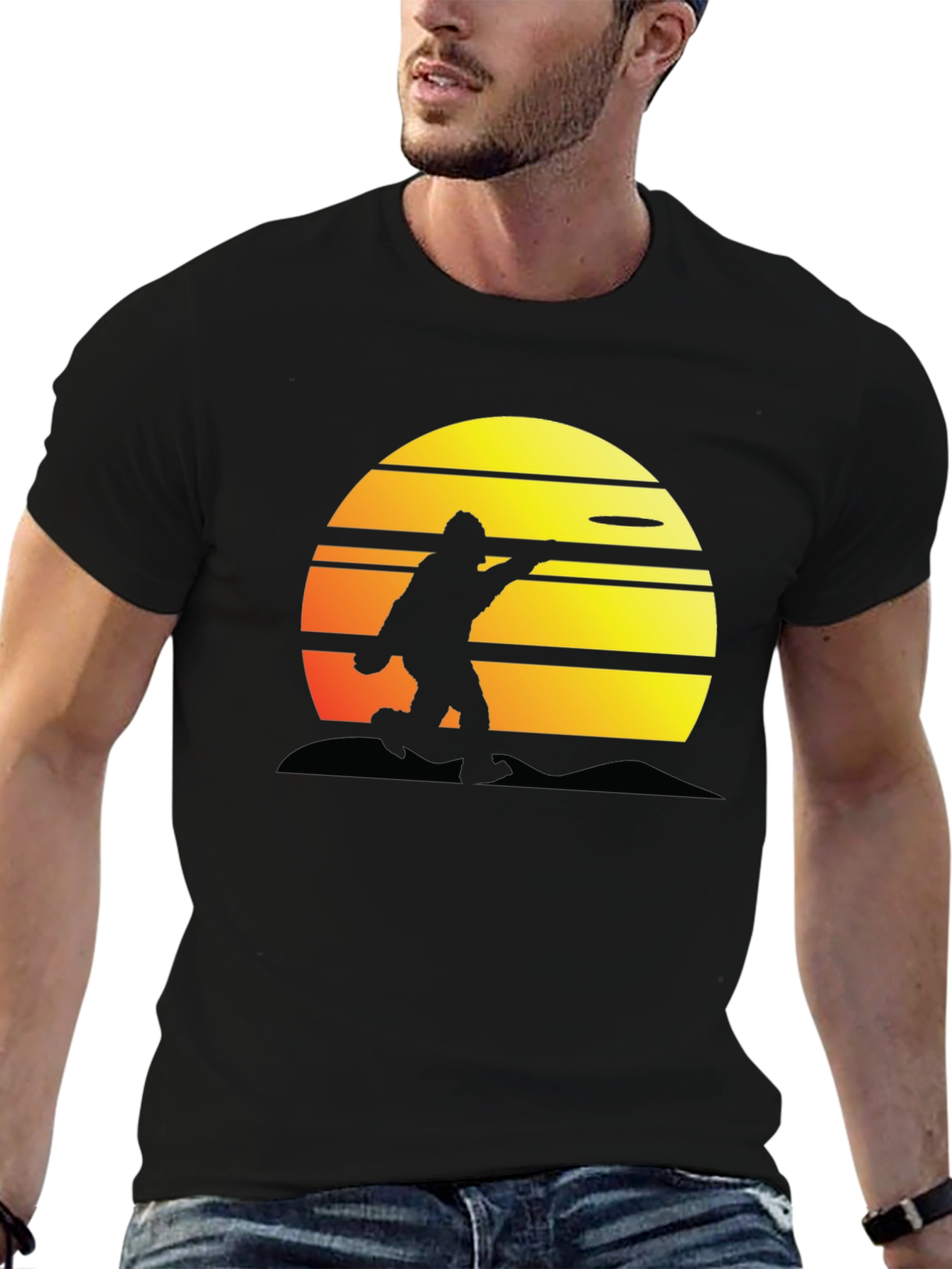 Sasquatch Sunset Frisbee T-Shirt