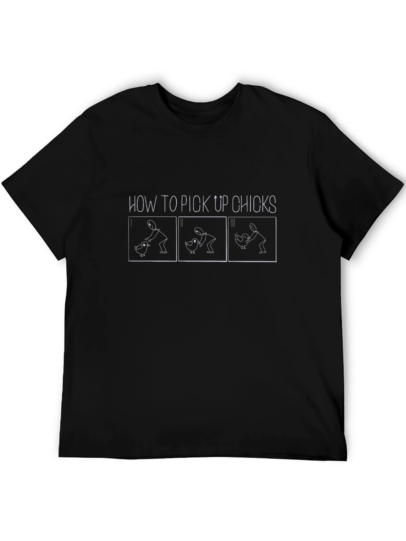 Funny How to Pick Up Chicks Graphic Tee