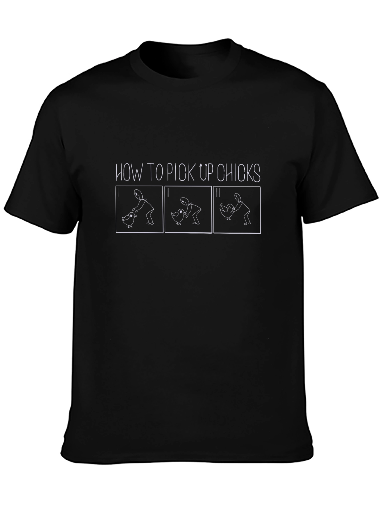 Funny How to Pick Up Chicks Graphic Tee