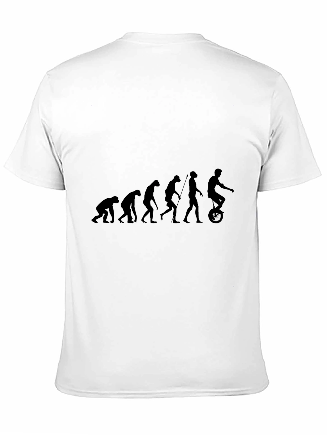 Evolution to Unicycle T-Shirt - Black Graphic Tee