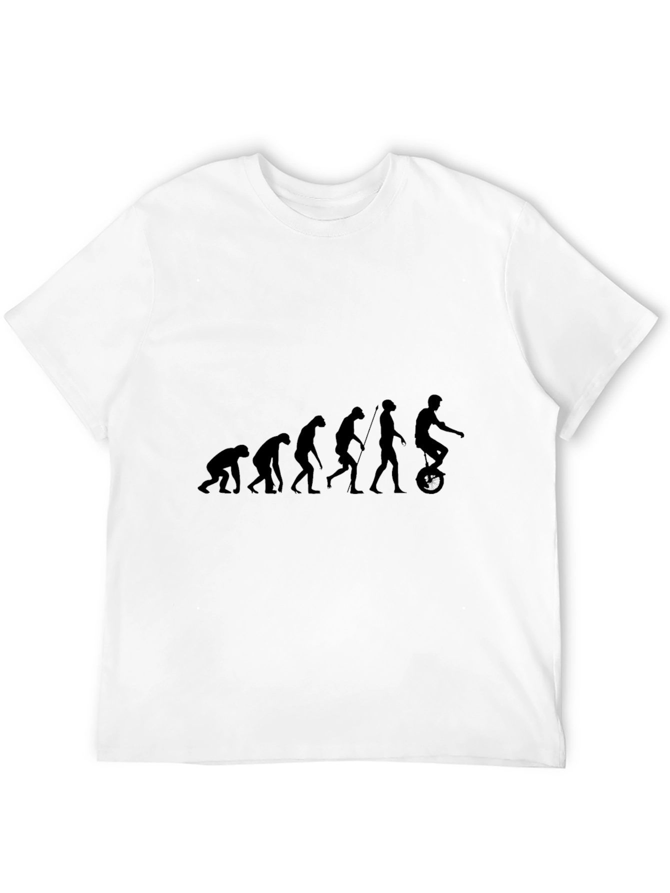 Evolution to Unicycle T-Shirt - Black Graphic Tee