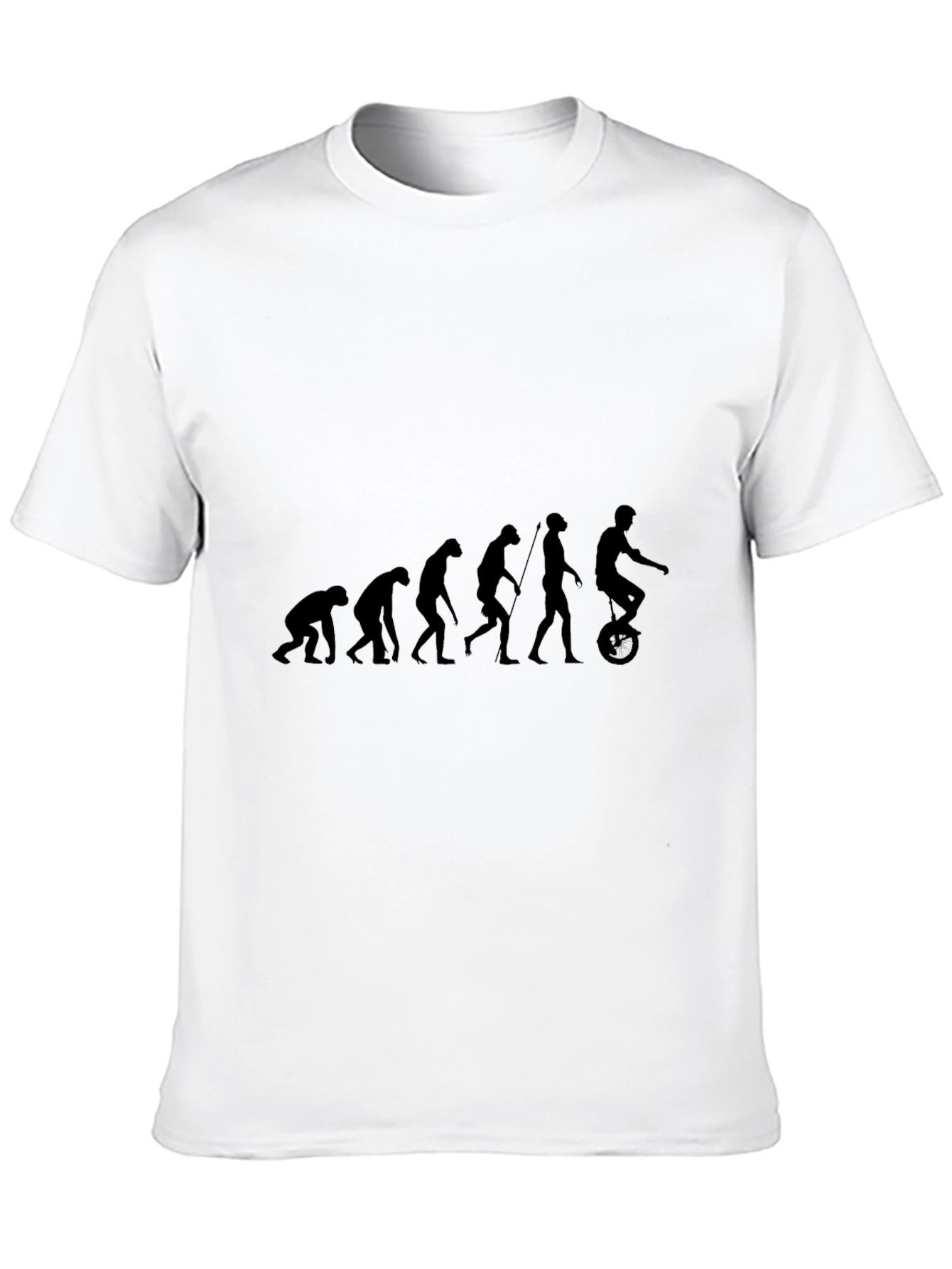 Evolution to Unicycle T-Shirt - Black Graphic Tee