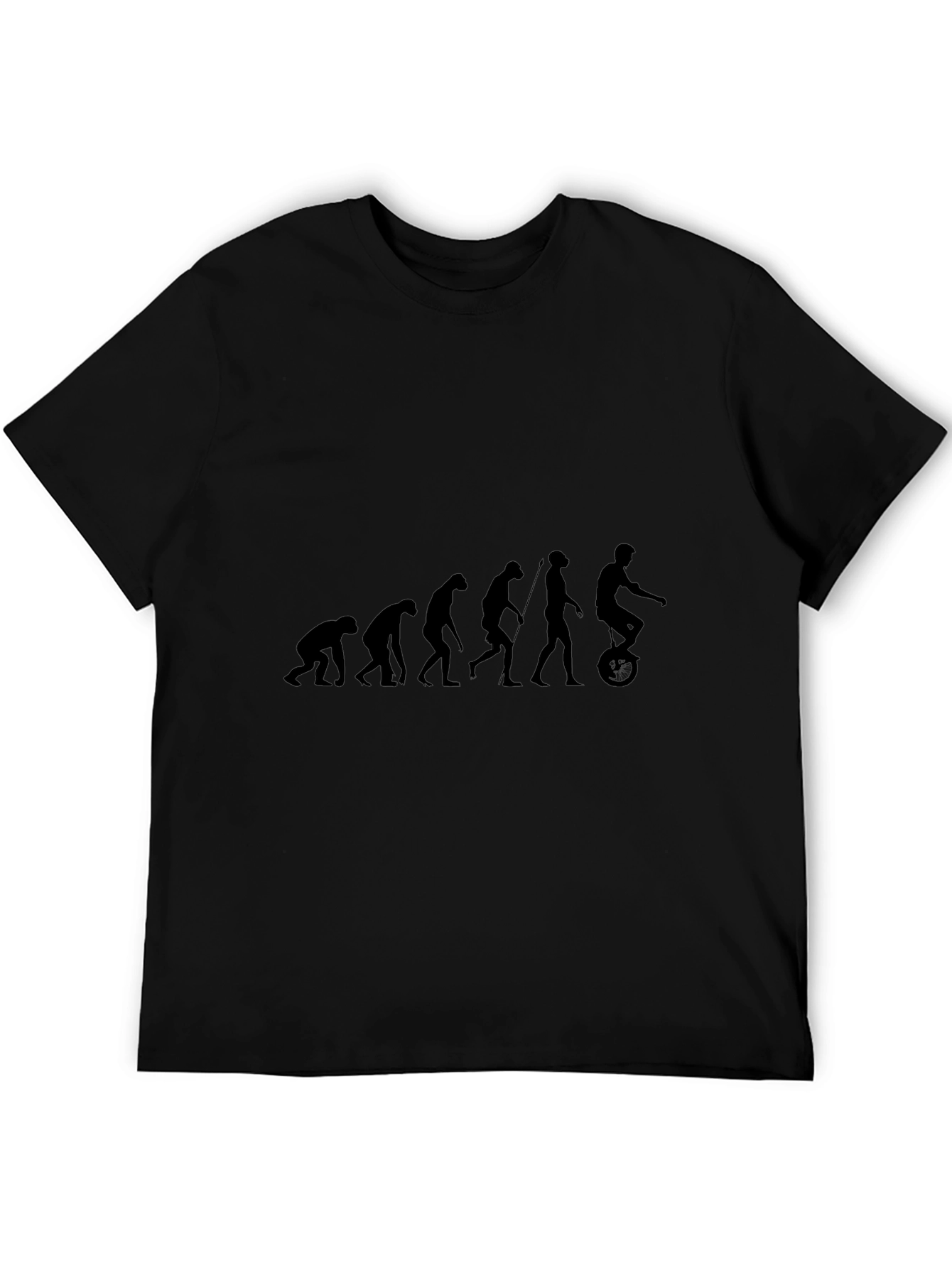 Evolution to Unicycle T-Shirt - Black Graphic Tee
