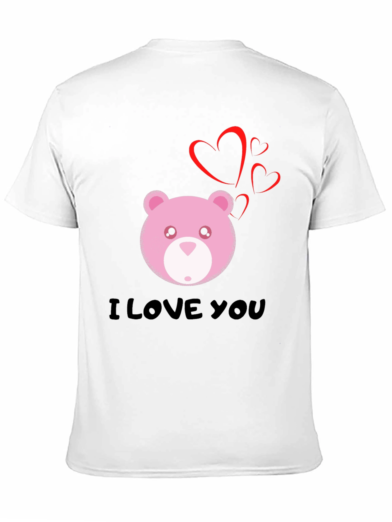 I Love You Bear Graphic Tee - Black
