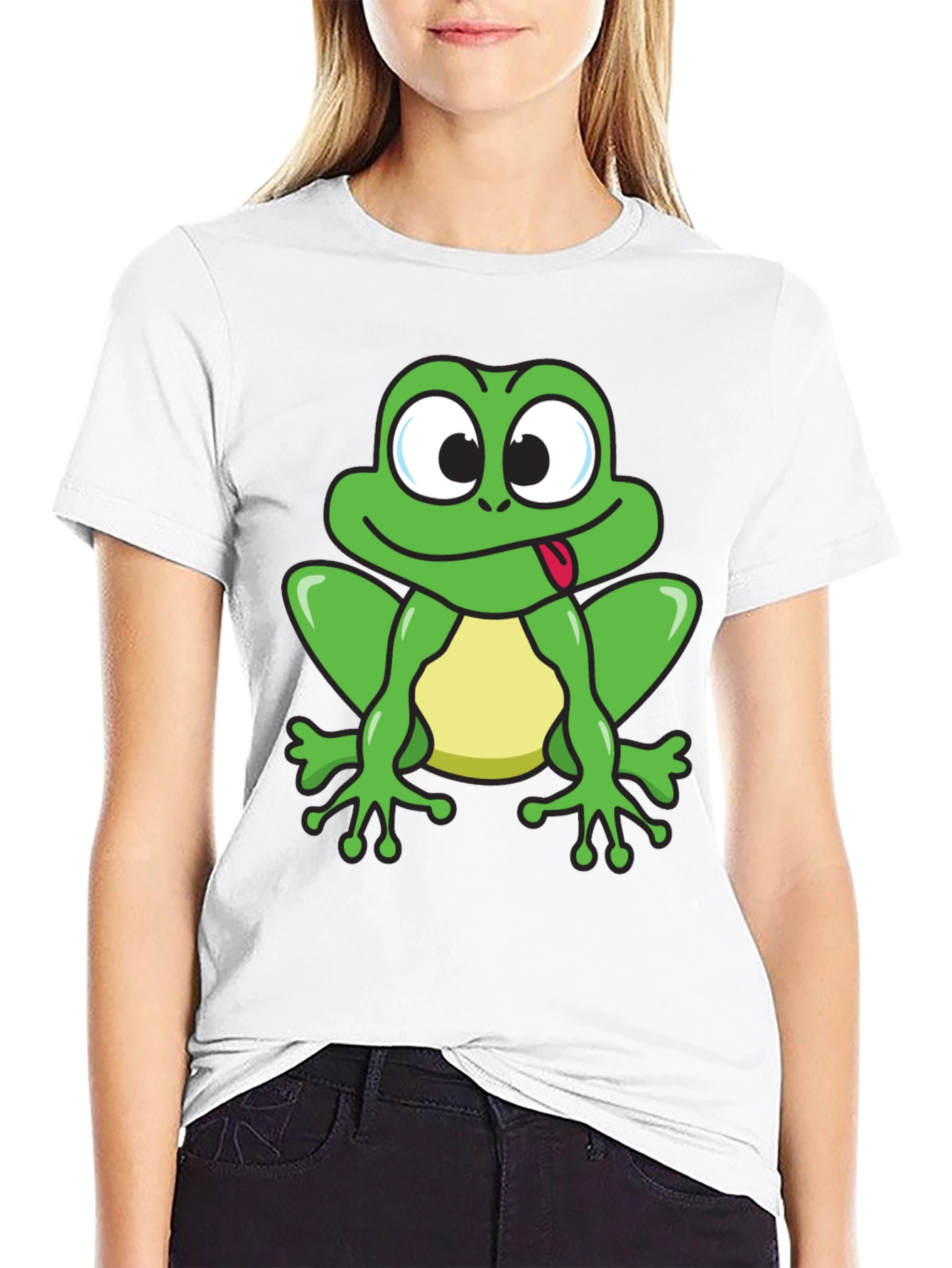 Funny Frog Tongue Out T-Shirt Mens Novelty Tee