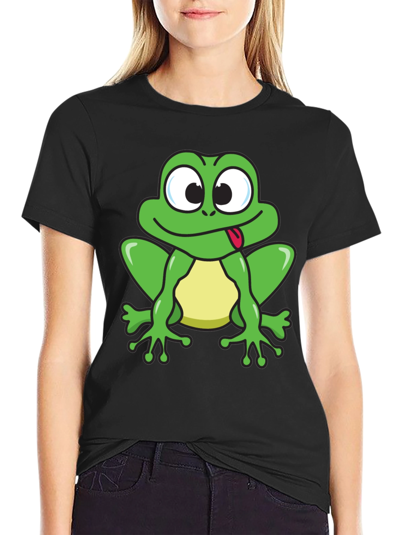 Funny Frog Tongue Out T-Shirt Mens Novelty Tee