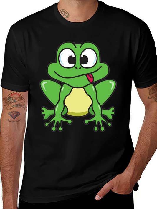 Funny Frog Tongue Out T-Shirt Mens Novelty Tee