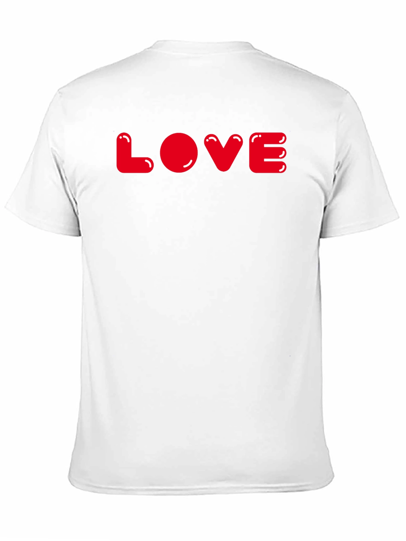Red LOVE Graphic Black T-Shirt