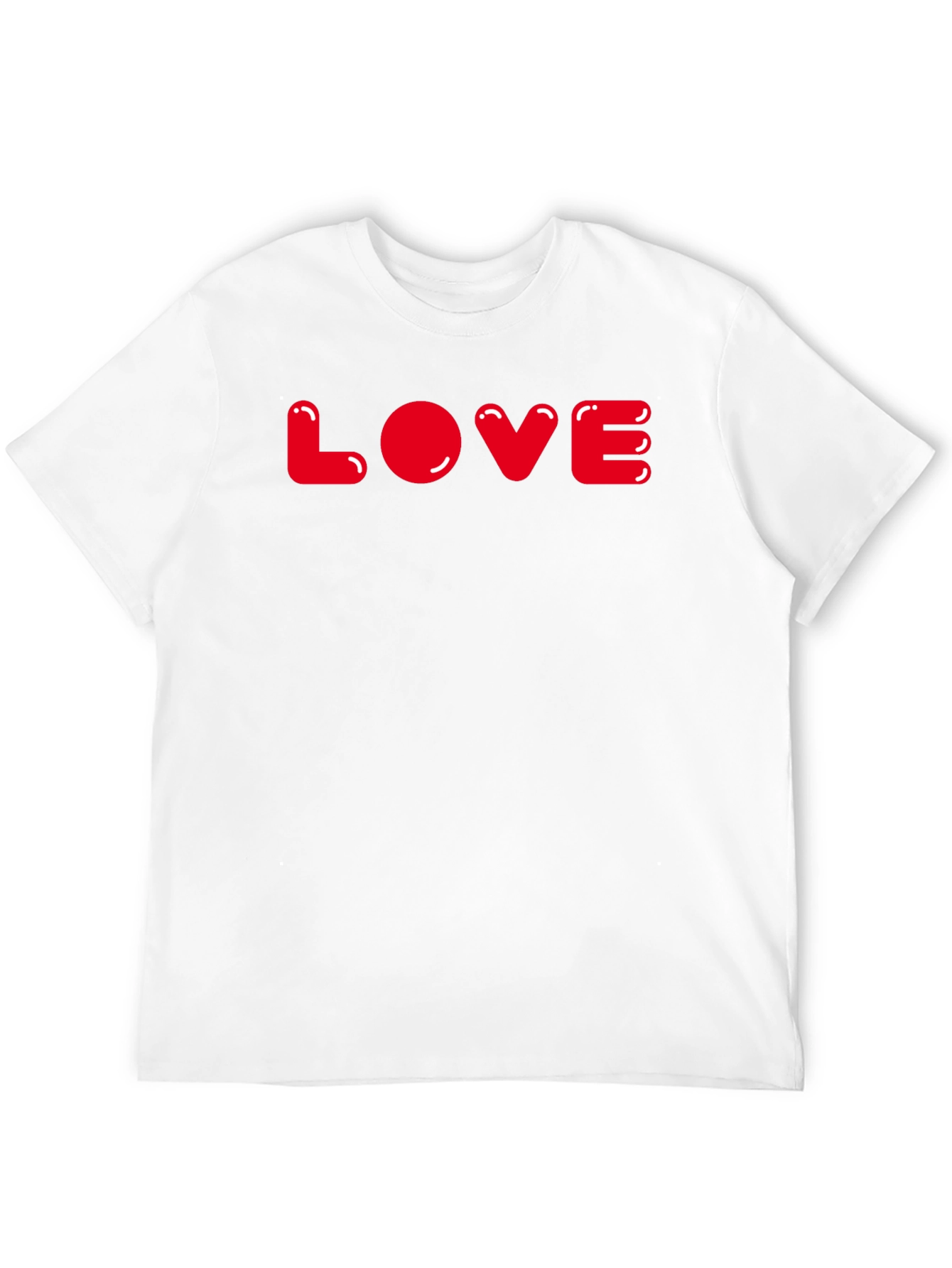 Red LOVE Graphic Black T-Shirt