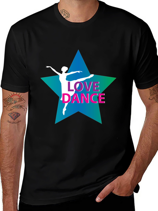 Love Dance Graphic Tee - Black Cotton T-Shirt