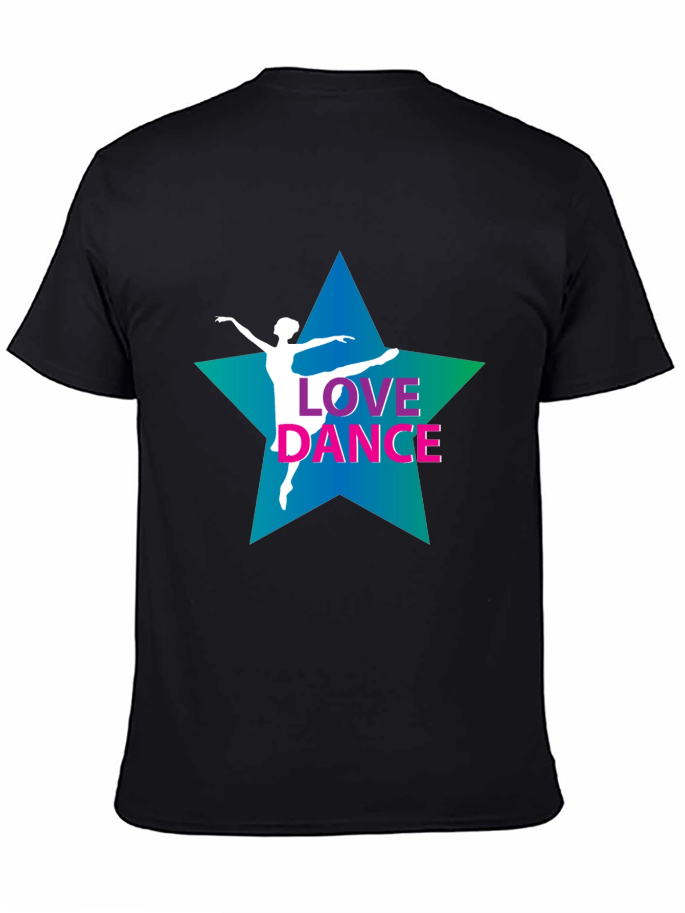 Love Dance Graphic Tee - Black Cotton T-Shirt