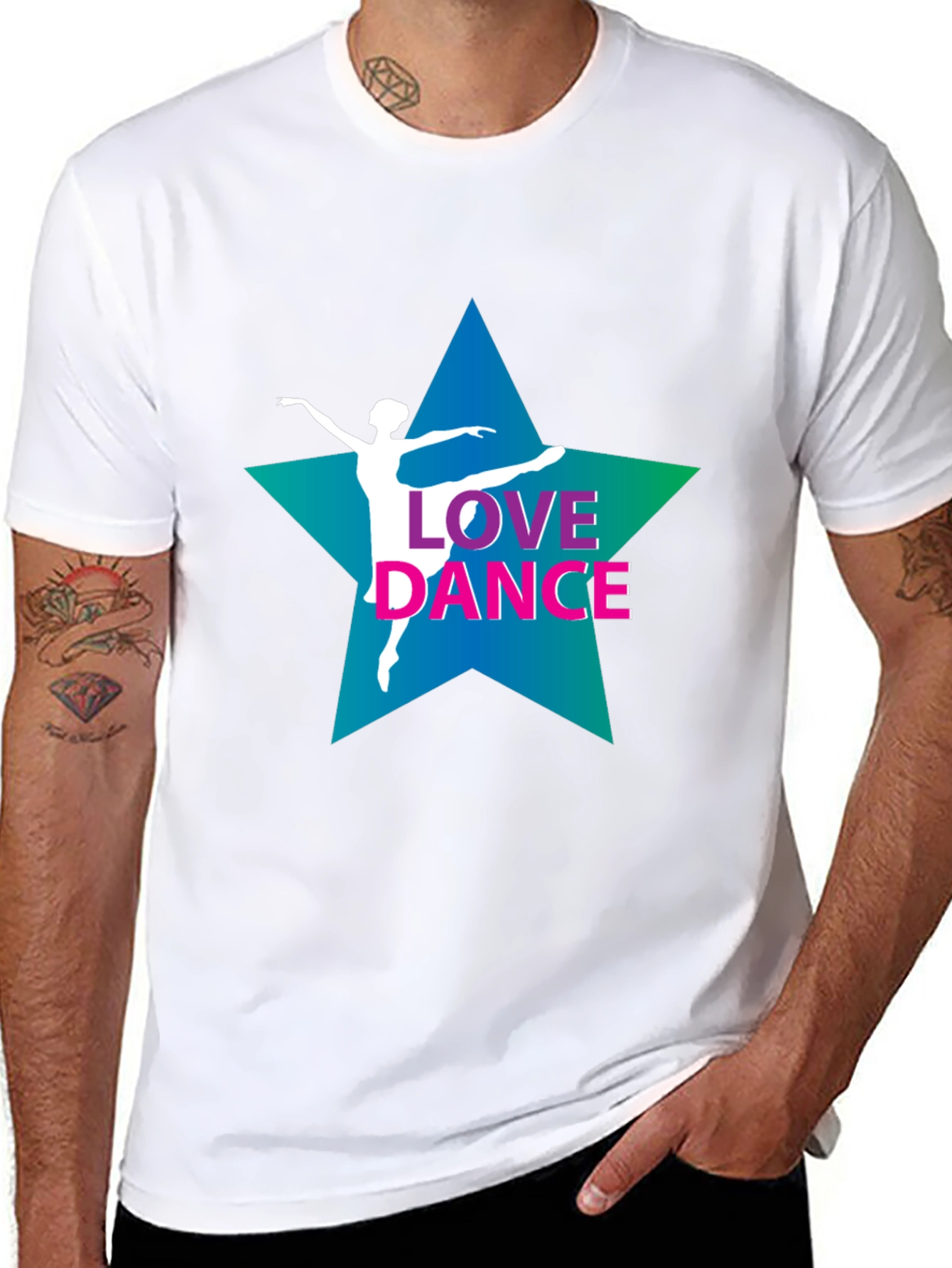Love Dance Graphic Tee - Black Cotton T-Shirt