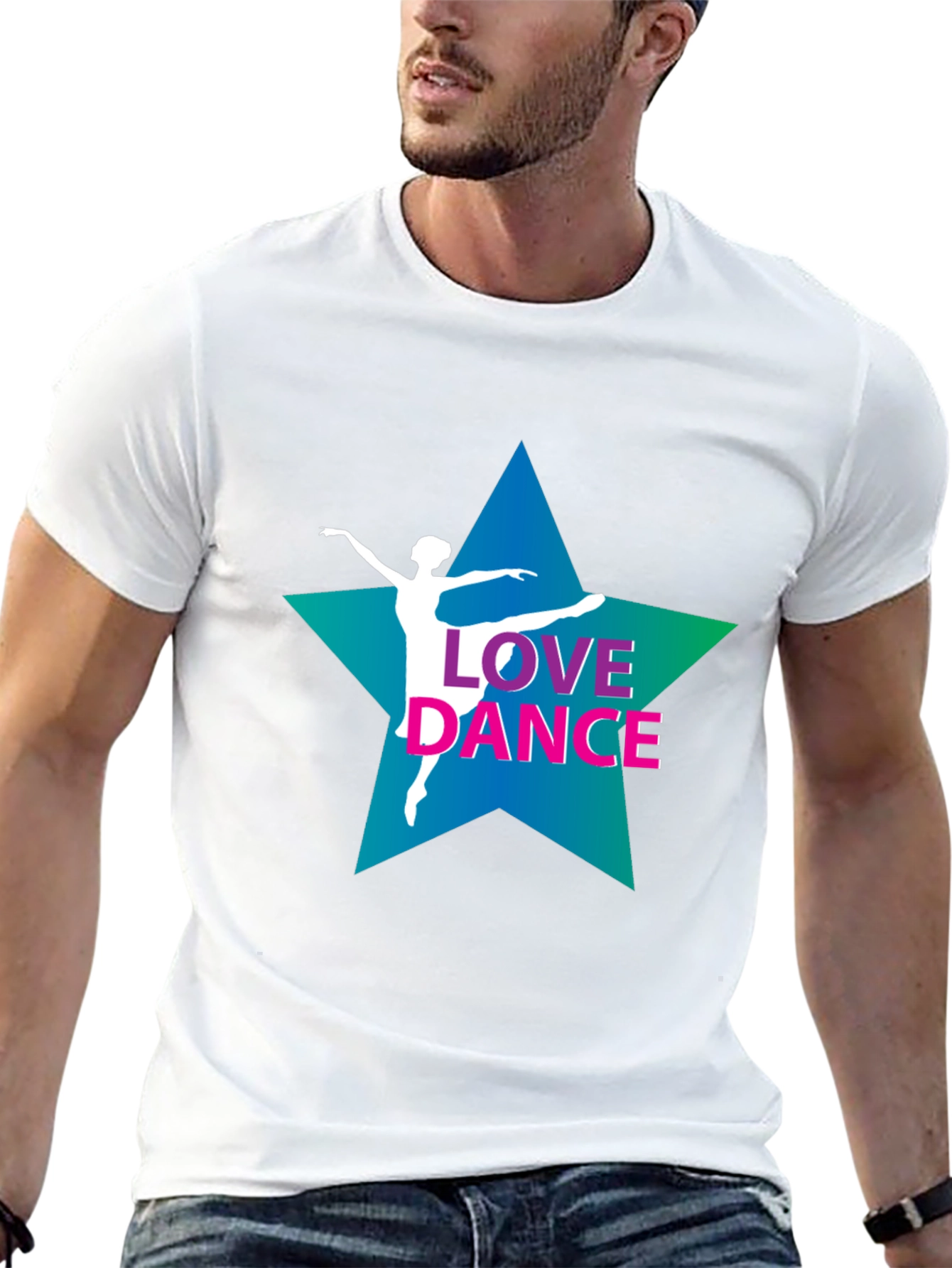 Love Dance Graphic Tee - Black Cotton T-Shirt