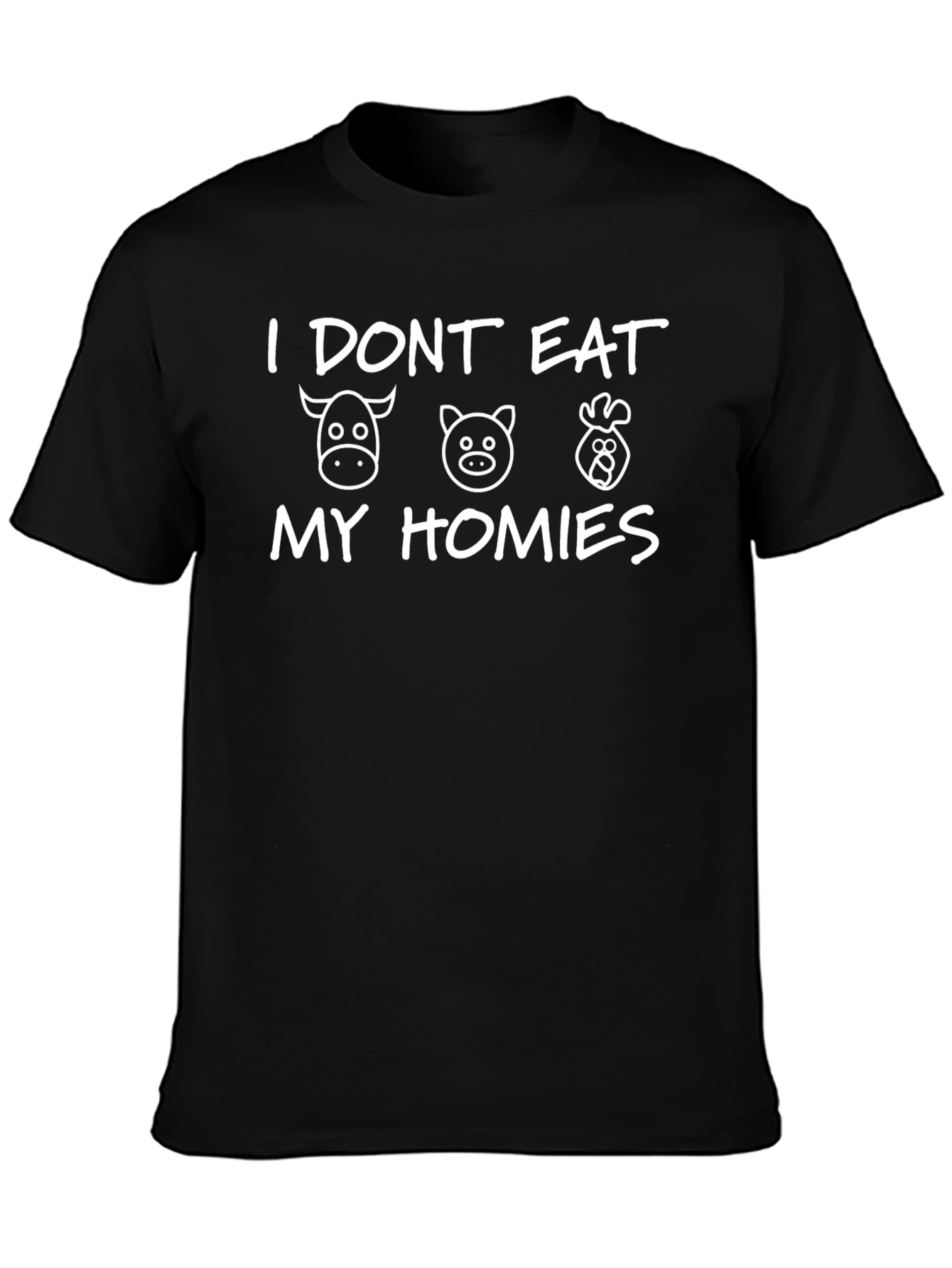 Vegan I Dont Eat My Homies Graphic T-Shirt