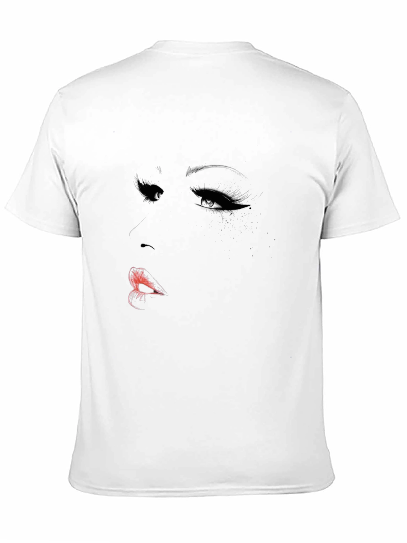Womans Face Graphic Black T-Shirt