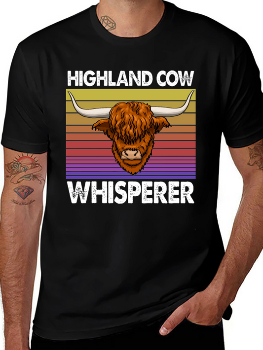 Highland Cow Whisperer T-Shirt - Unique Animal Lover Tee