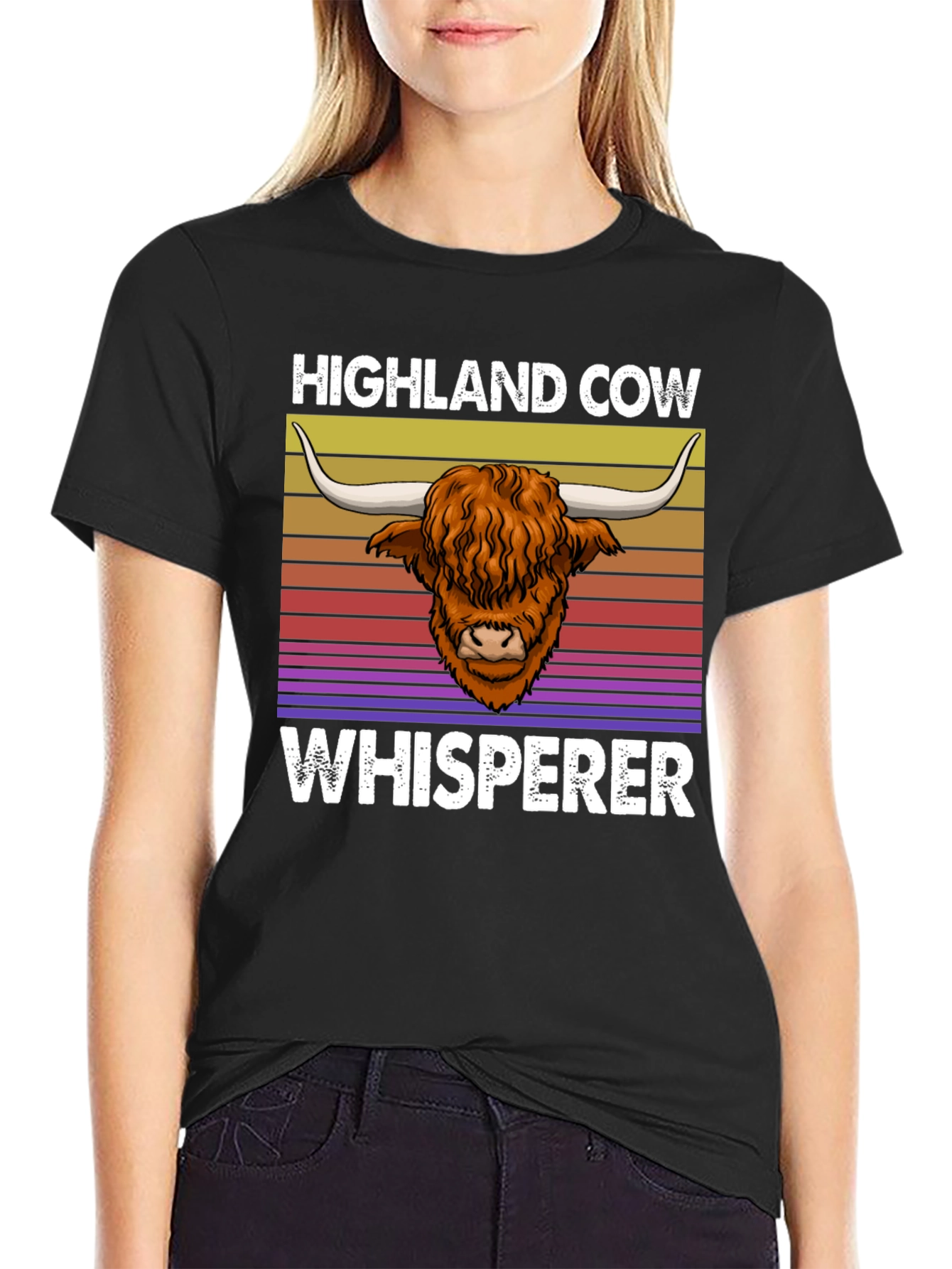 Highland Cow Whisperer T-Shirt - Unique Animal Lover Tee