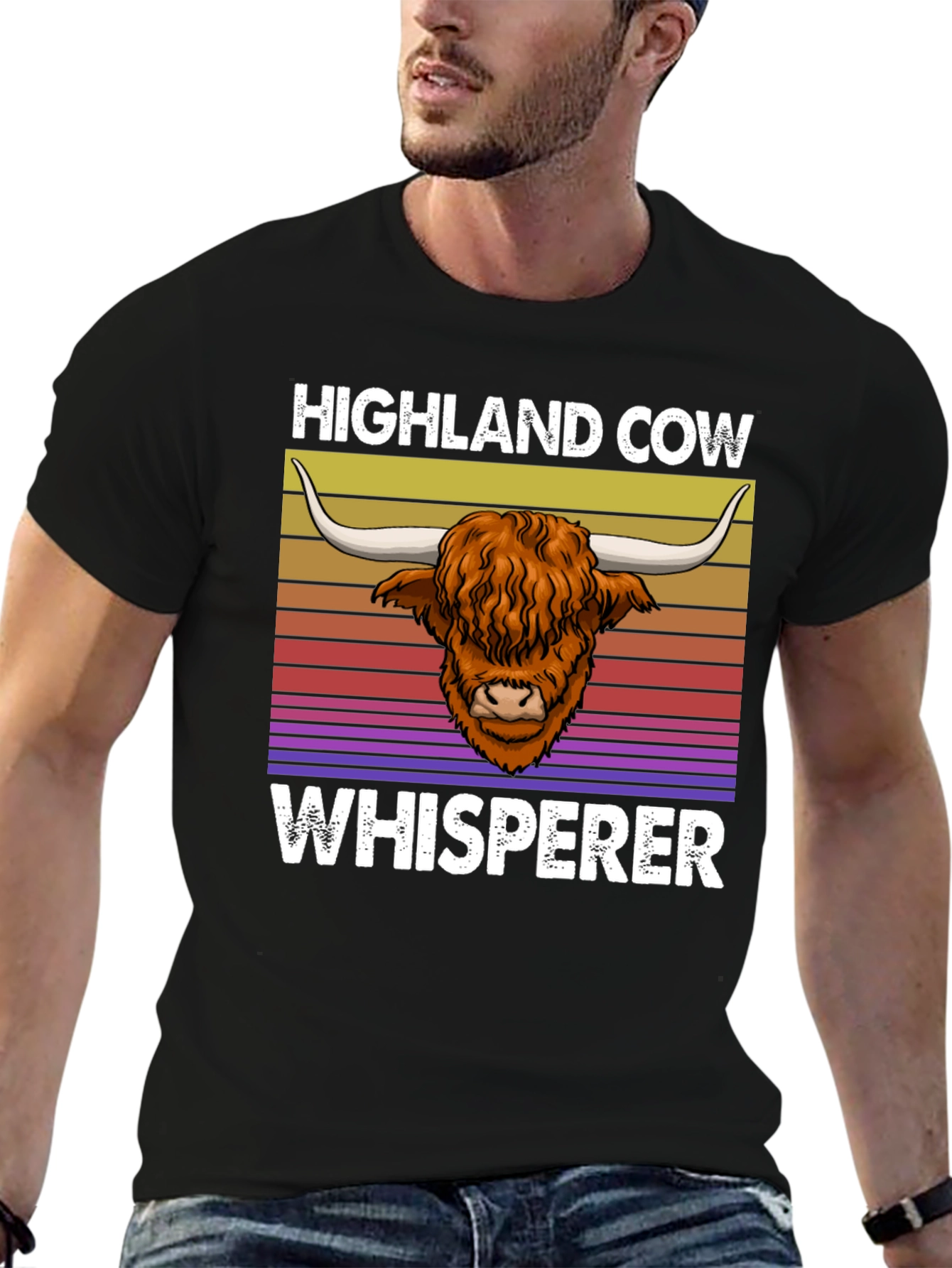 Highland Cow Whisperer T-Shirt - Unique Animal Lover Tee
