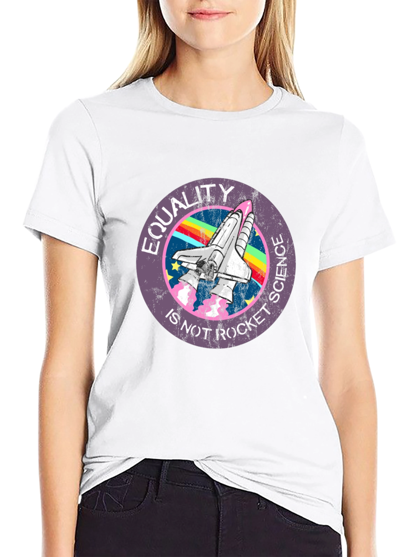 Equality is Not Rocket Science Black T-Shirt