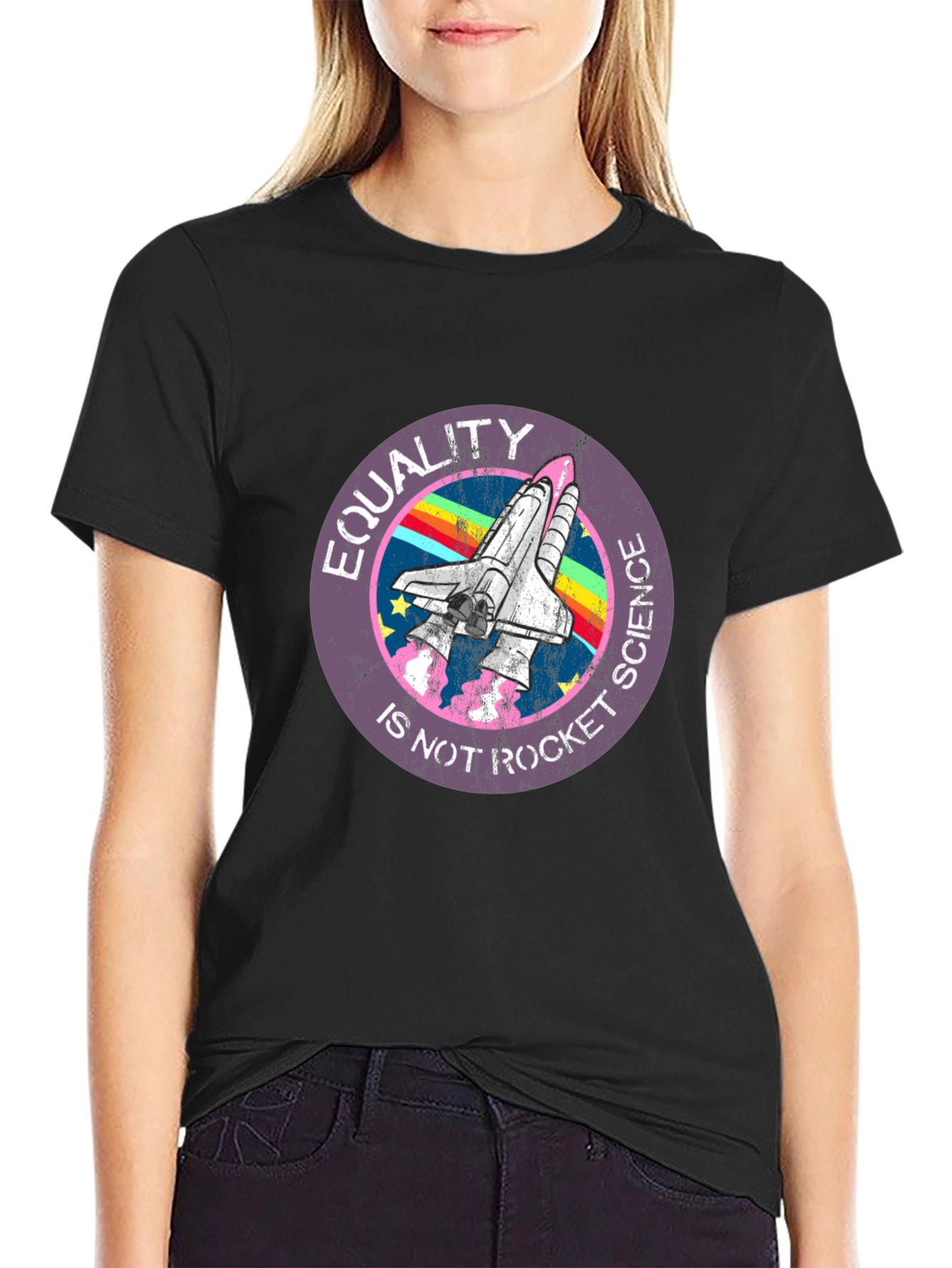 Equality is Not Rocket Science Black T-Shirt