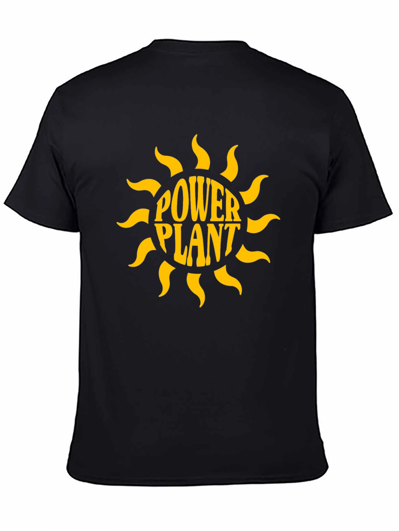 Power Plant Graphic Print Black T-Shirt