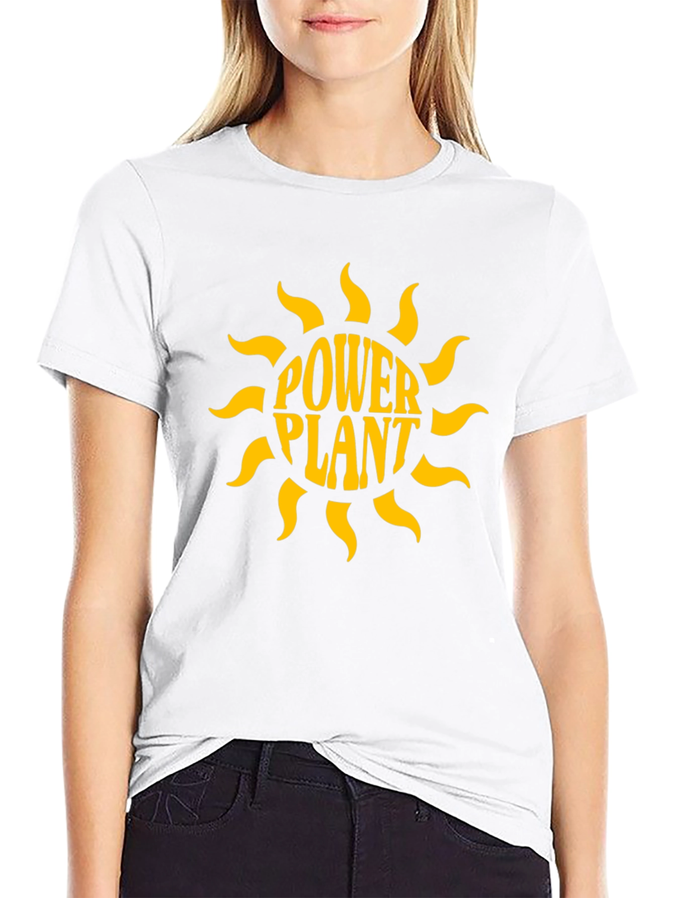 Power Plant Graphic Print Black T-Shirt