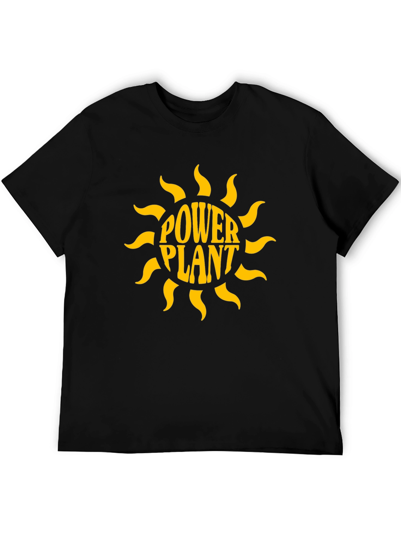 Power Plant Graphic Print Black T-Shirt