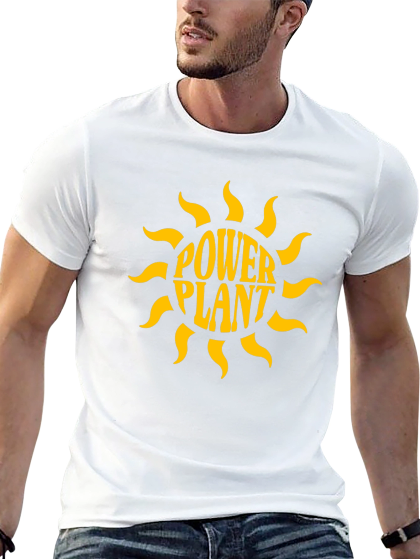 Power Plant Graphic Print Black T-Shirt