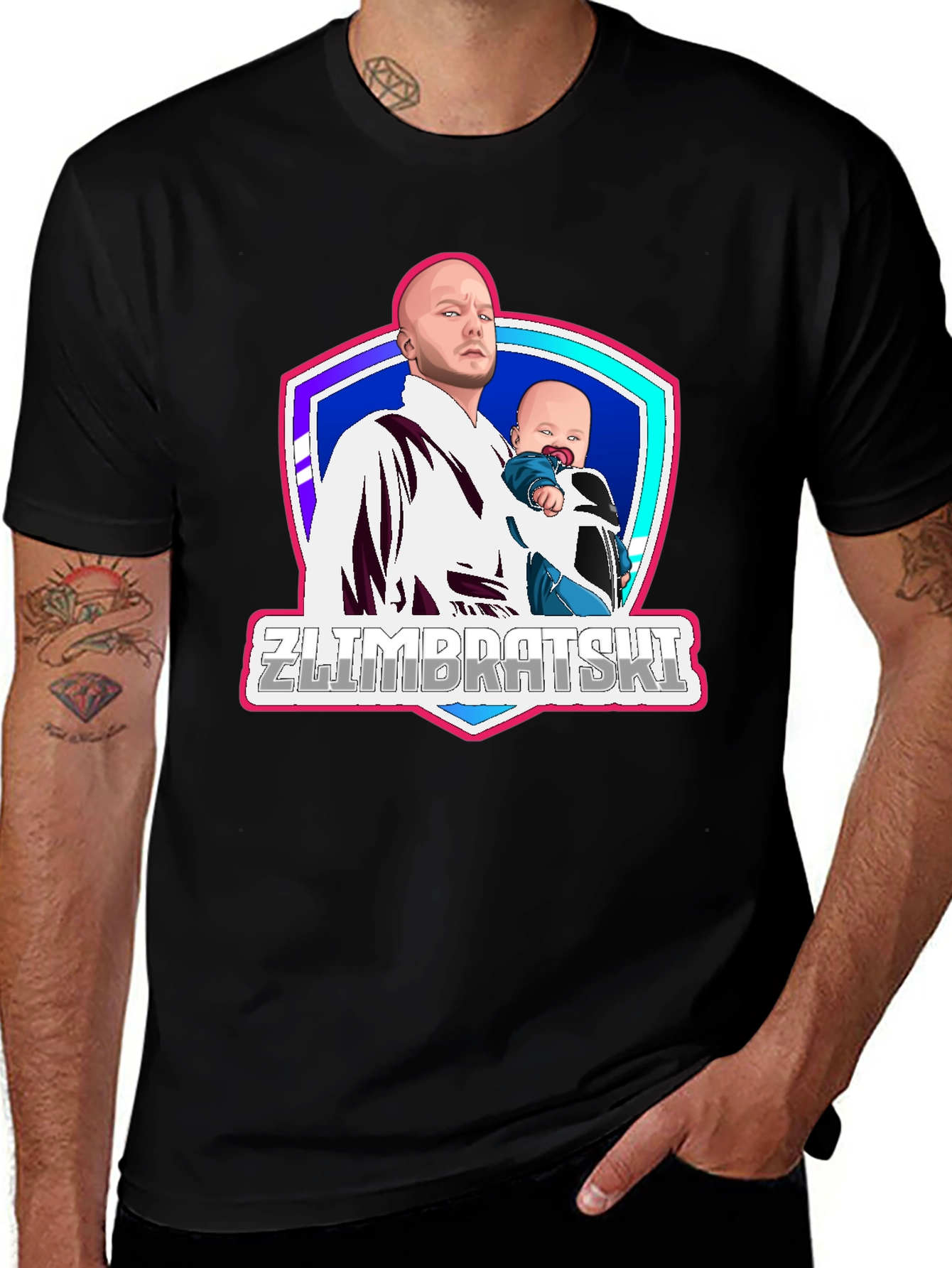 Zlimbratski Cartoon Graphic T-Shirt