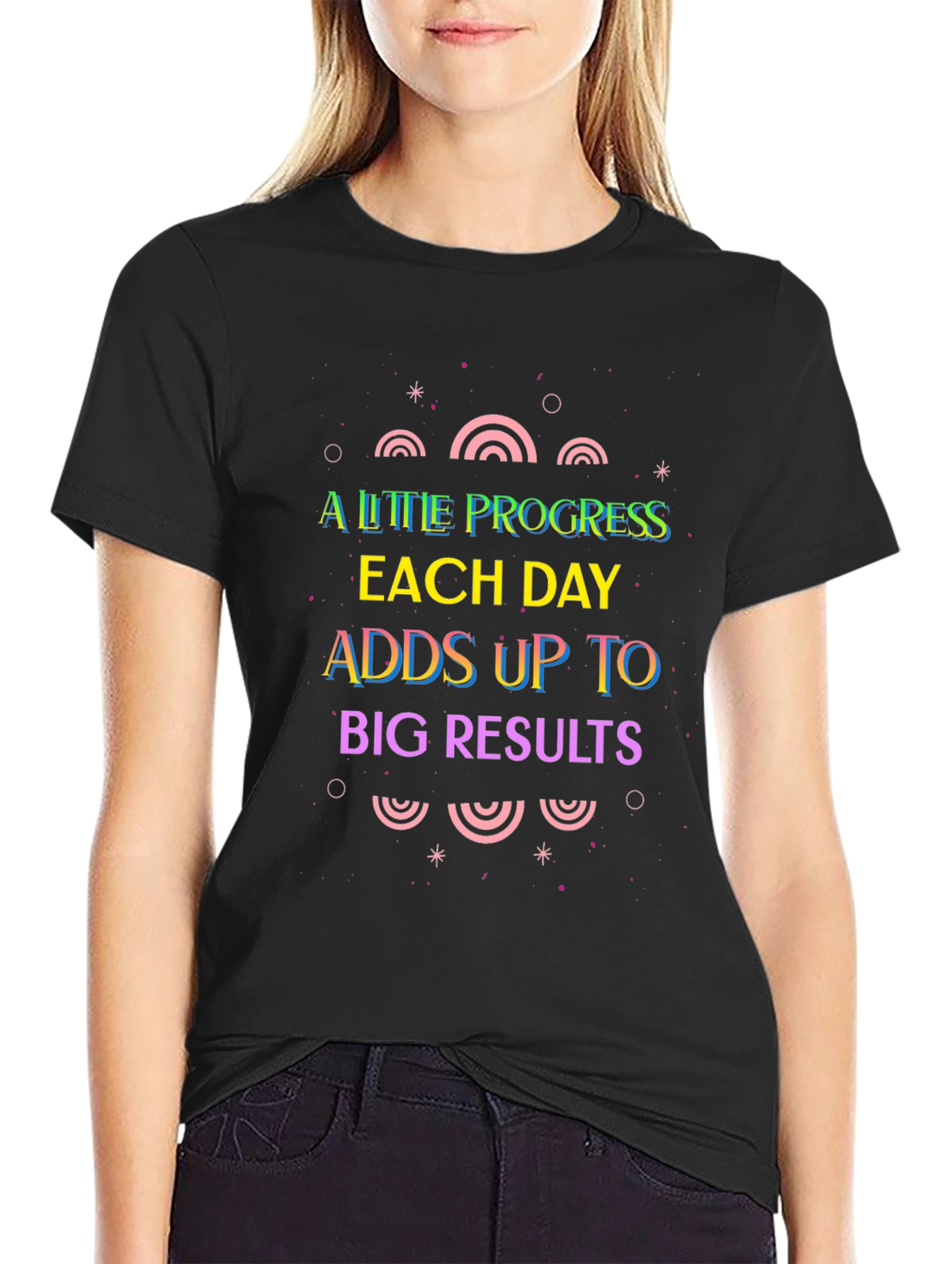 Motivational Graphic Tee: A Little Progress Each Day